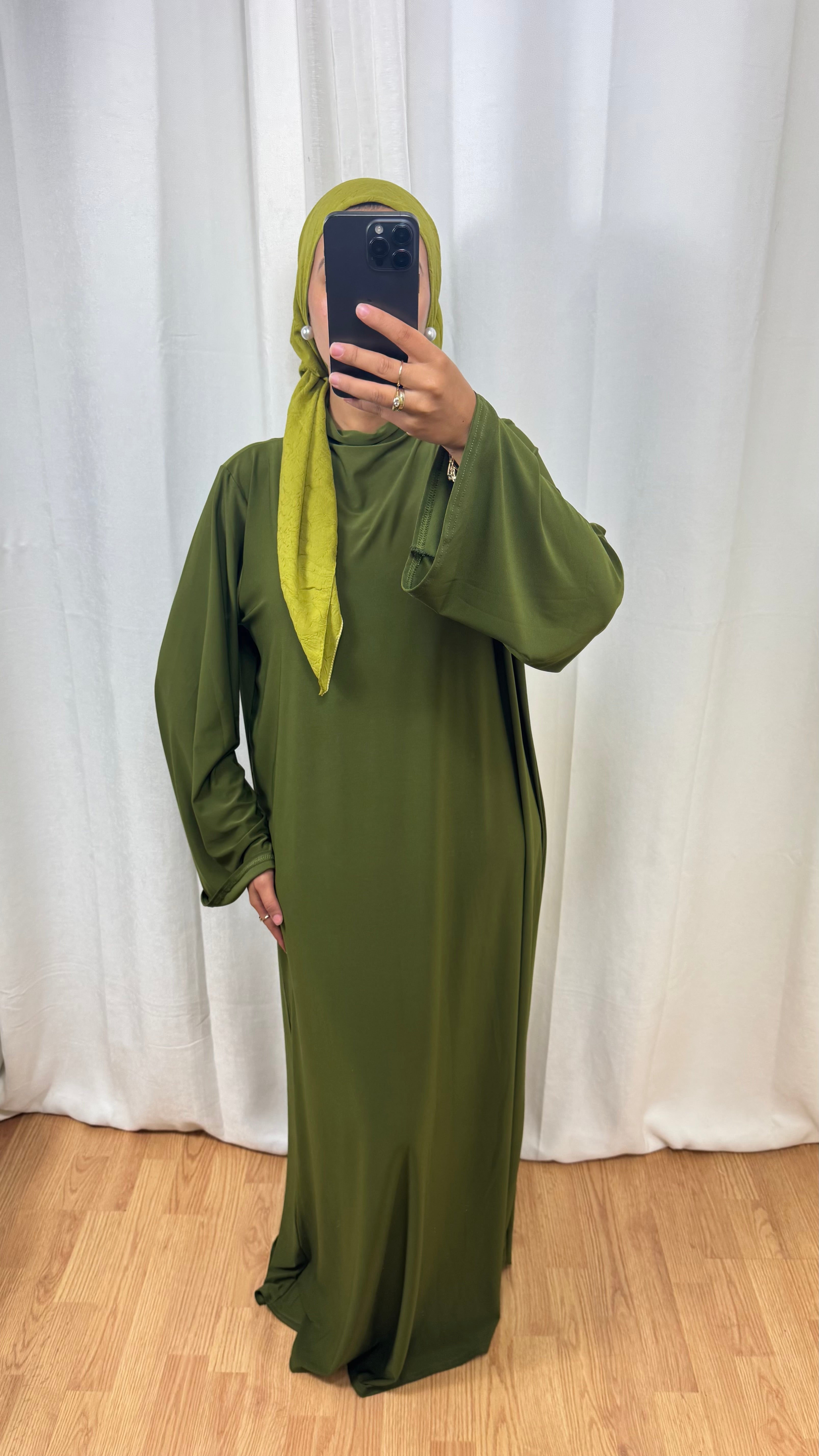 ABAYA JERSEY PREMIUM DE LUXE - OLIVE