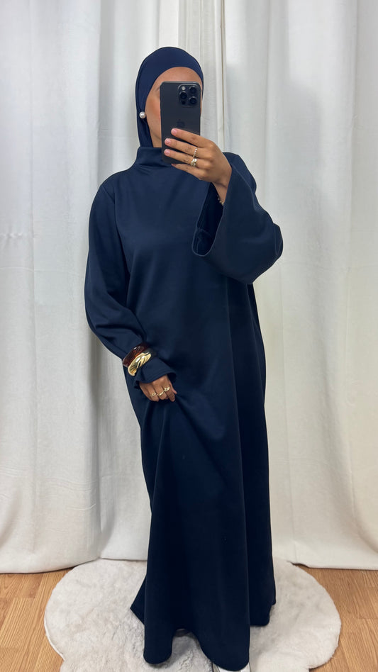 ABAYA HIVER - BLEU MARINE
