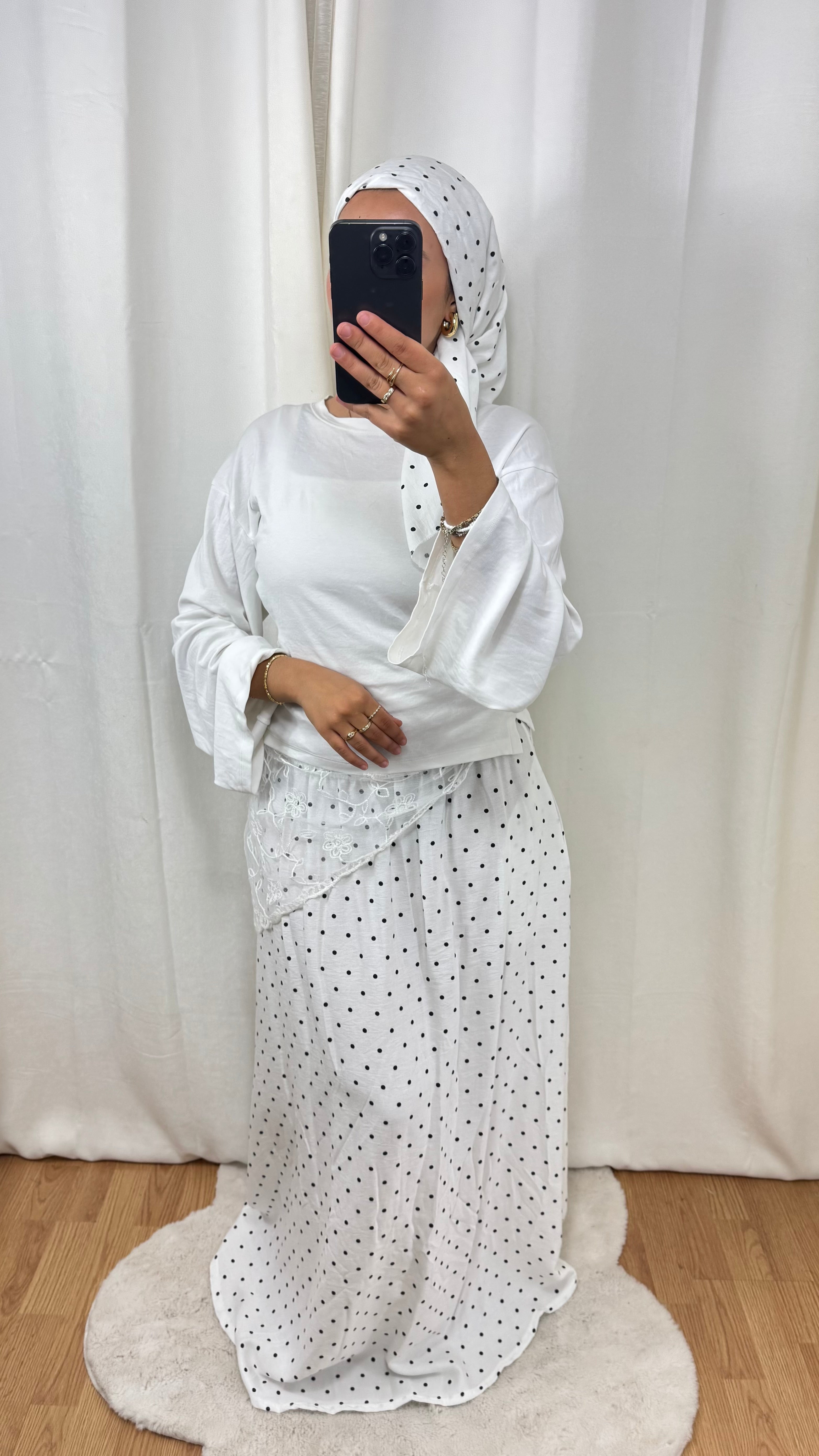 ENSEMBLE LYA - À POIS BLANC