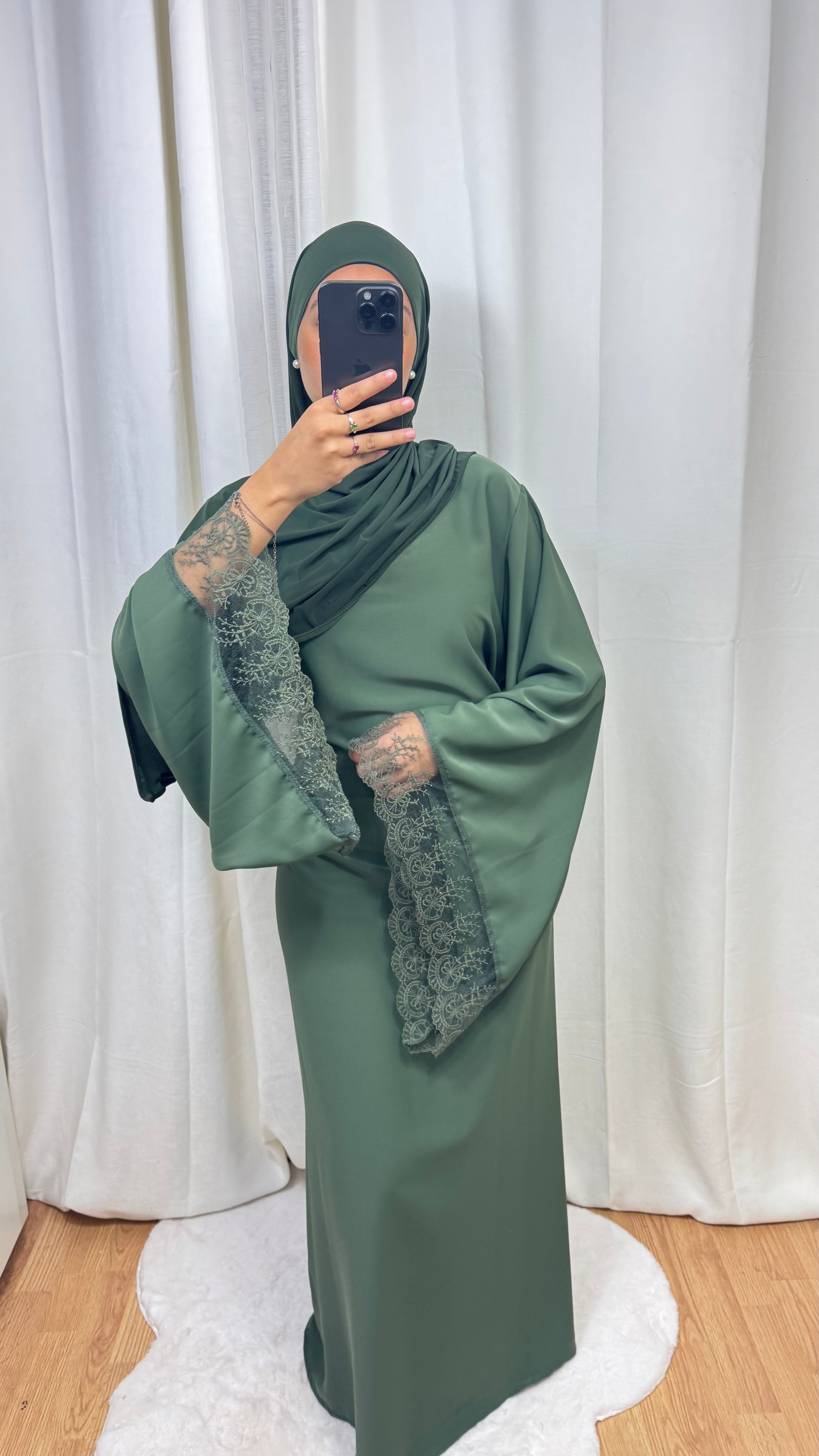 ABAYA DENTELLE - KAKI