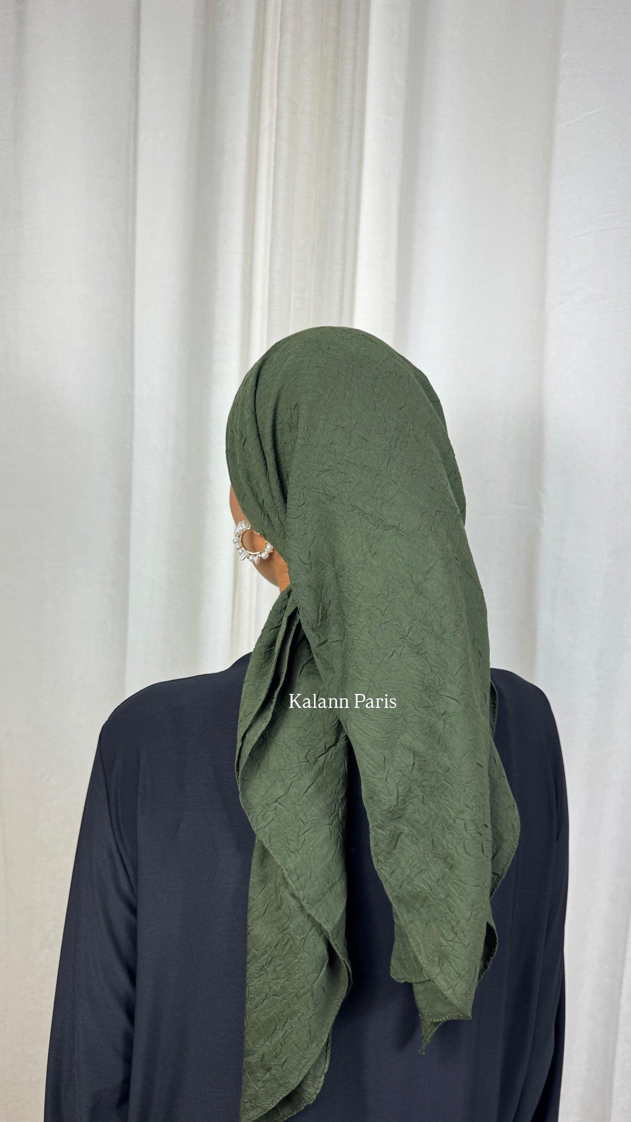CARRÉ COTON BAMBOO - KAKI FONCÉ