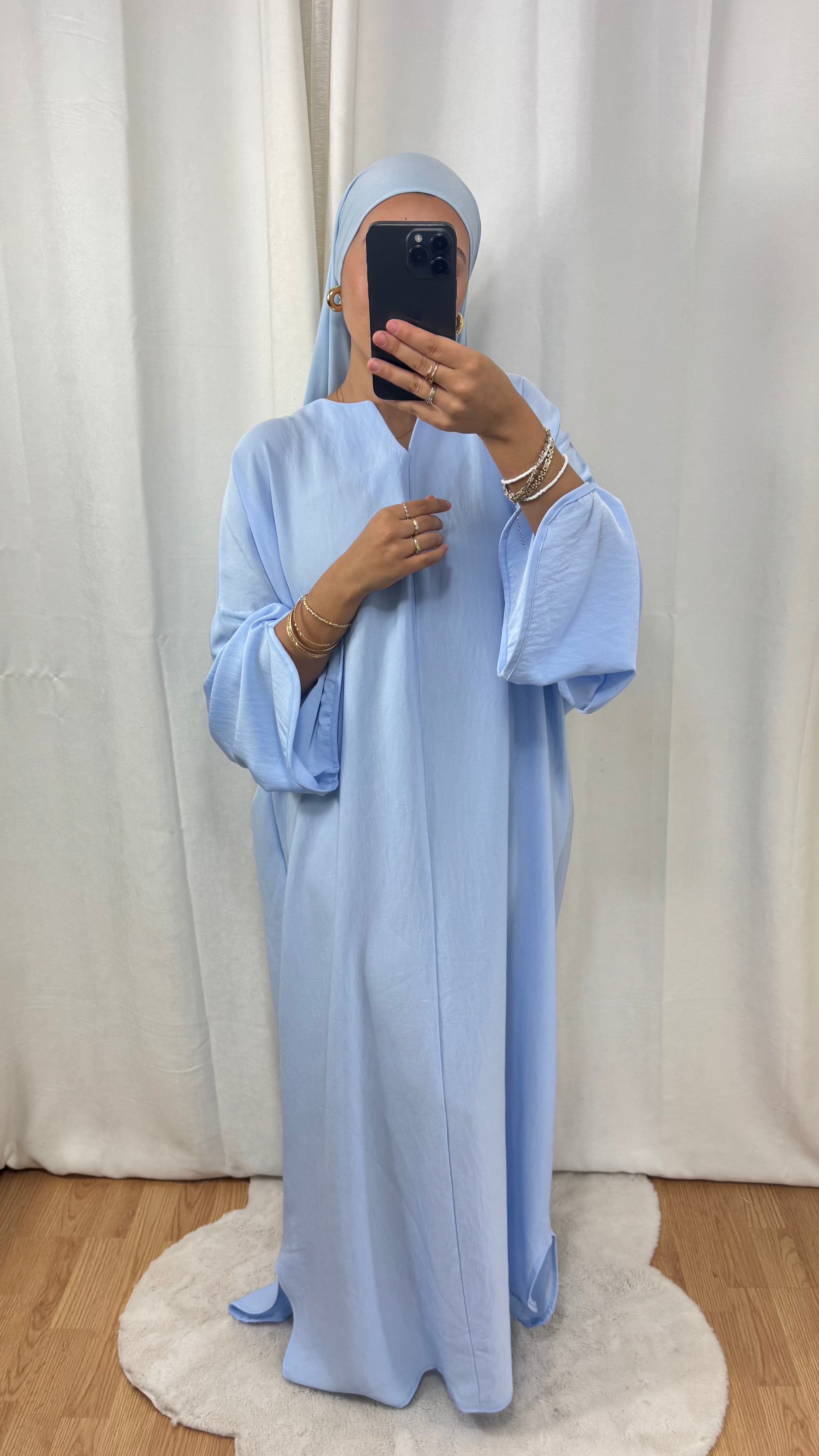 ABAYA DISTINGUÉE - BLEU CIEL