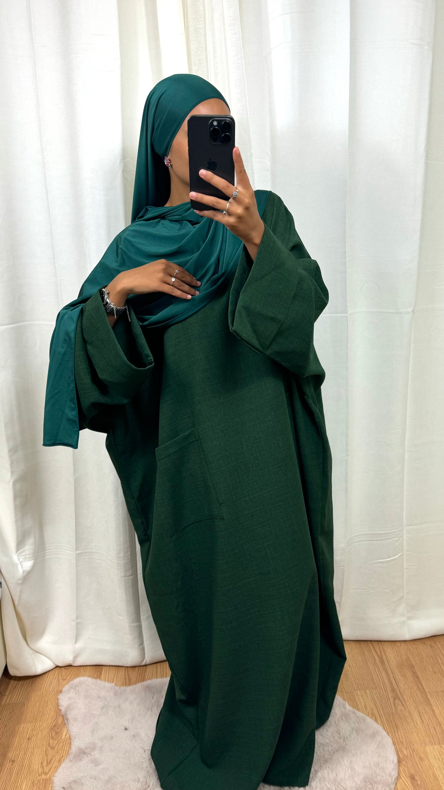 ABAYA AMBRE - VERT BOUTEILLE