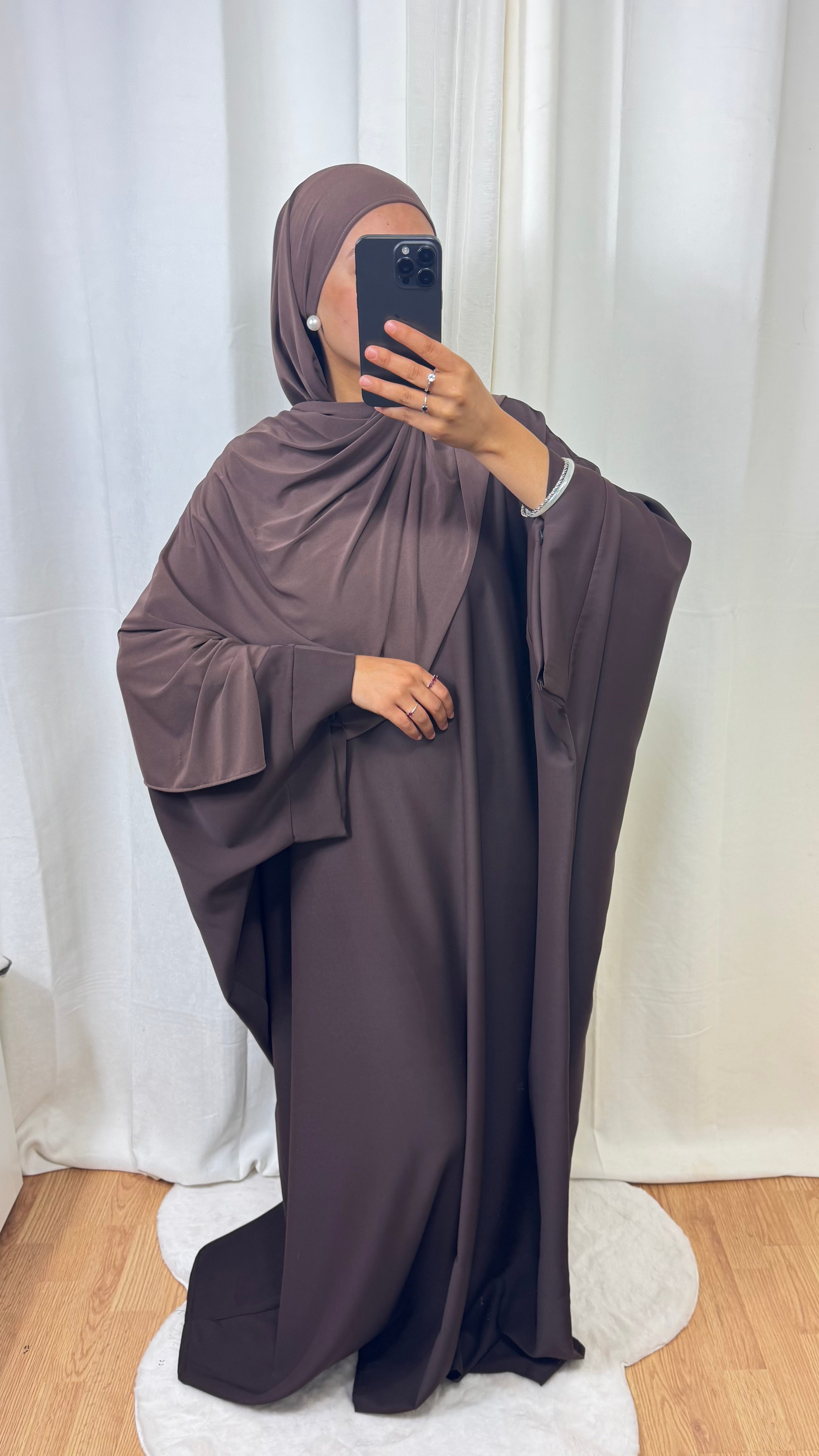 ABAYA SAOUDIENNE ELEGANCE - MARRON