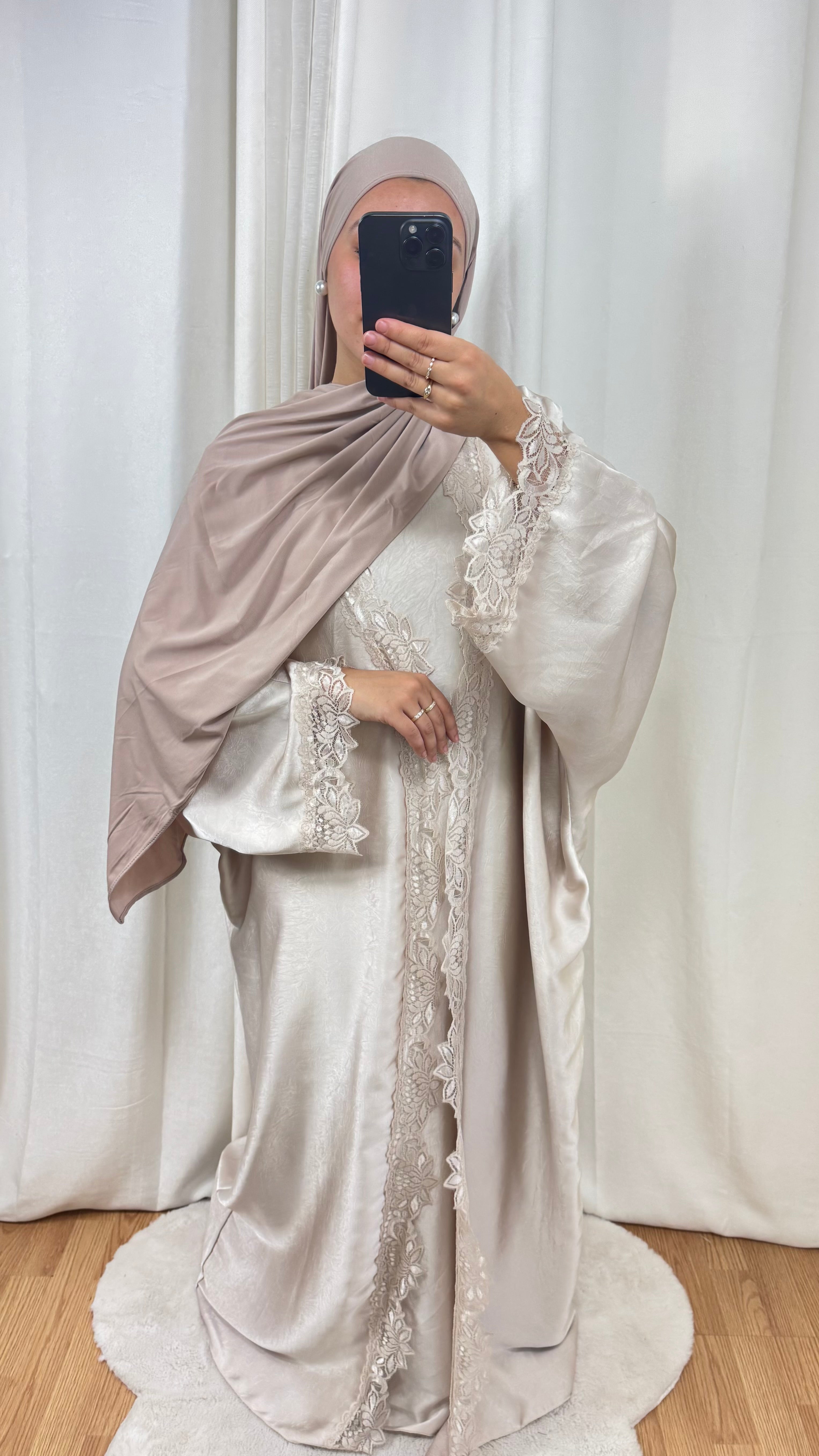 SET DENTELLE LYA - BEIGE