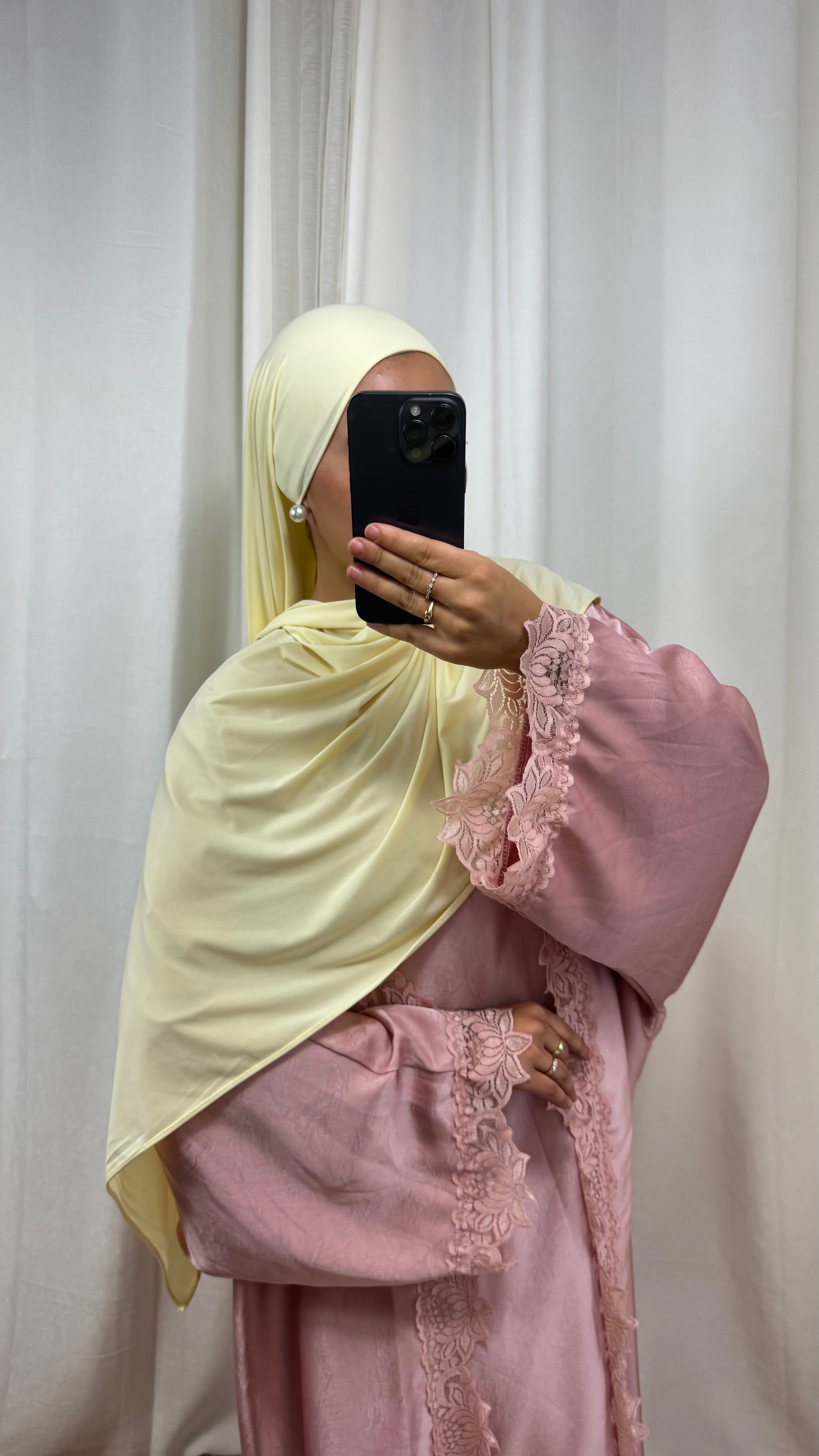 HIJAB JERSEY PREMIUM - JAUNE PÂLE