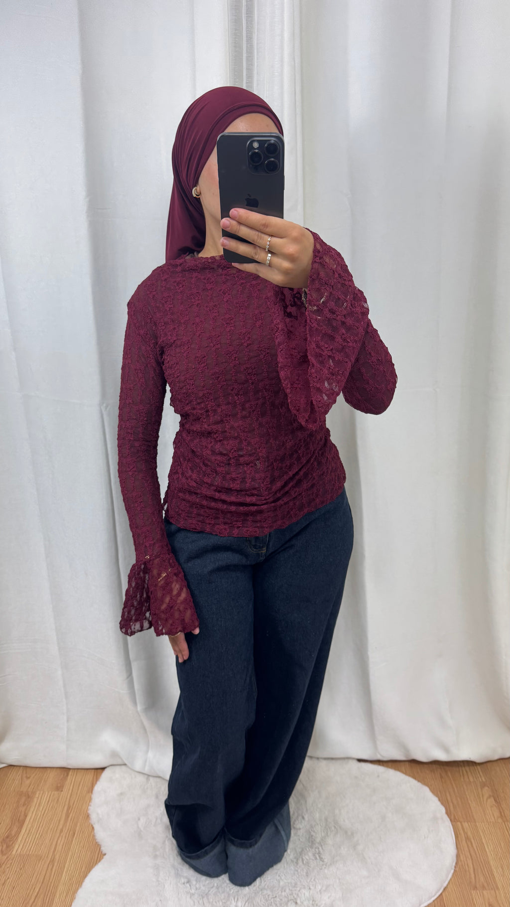 HAUT DENTELLE - BORDEAUX