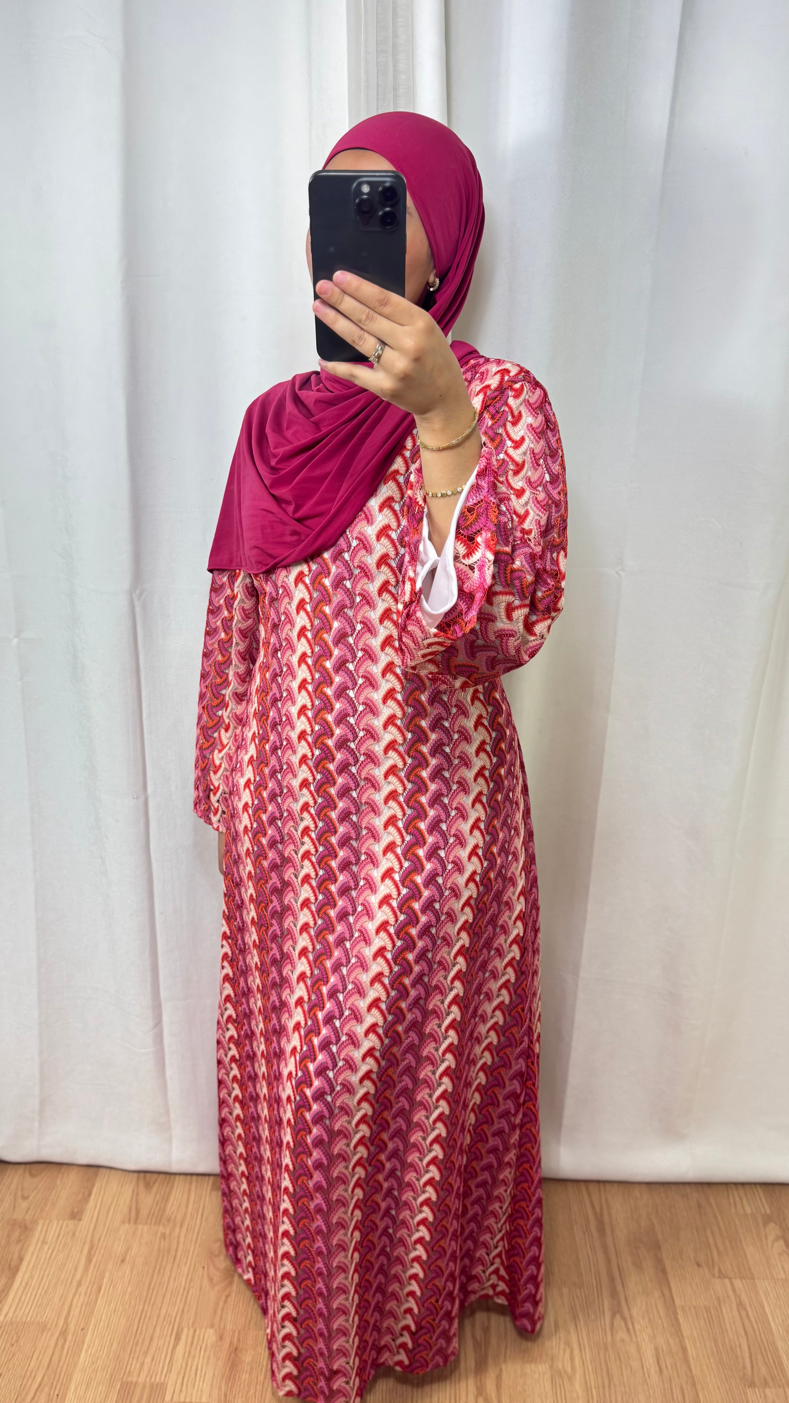 ROBE EN MAILLE - ROSE