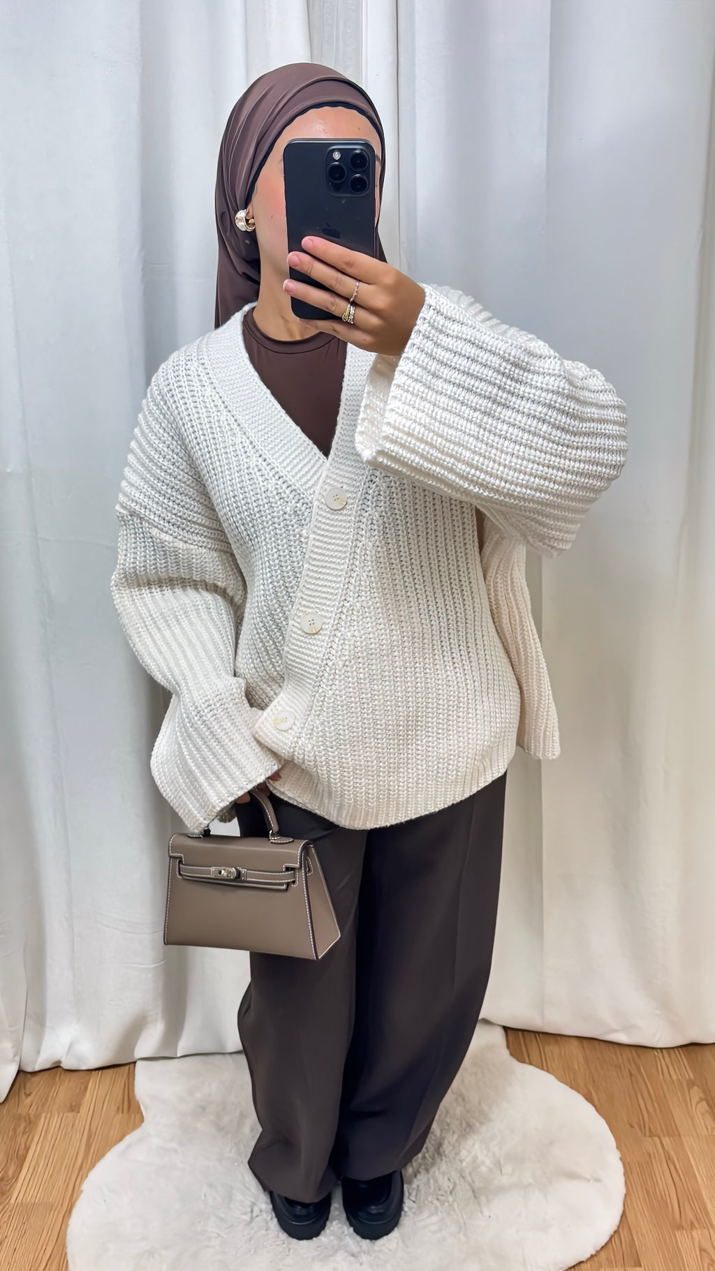 CARDIGAN CŒUR - BEIGE