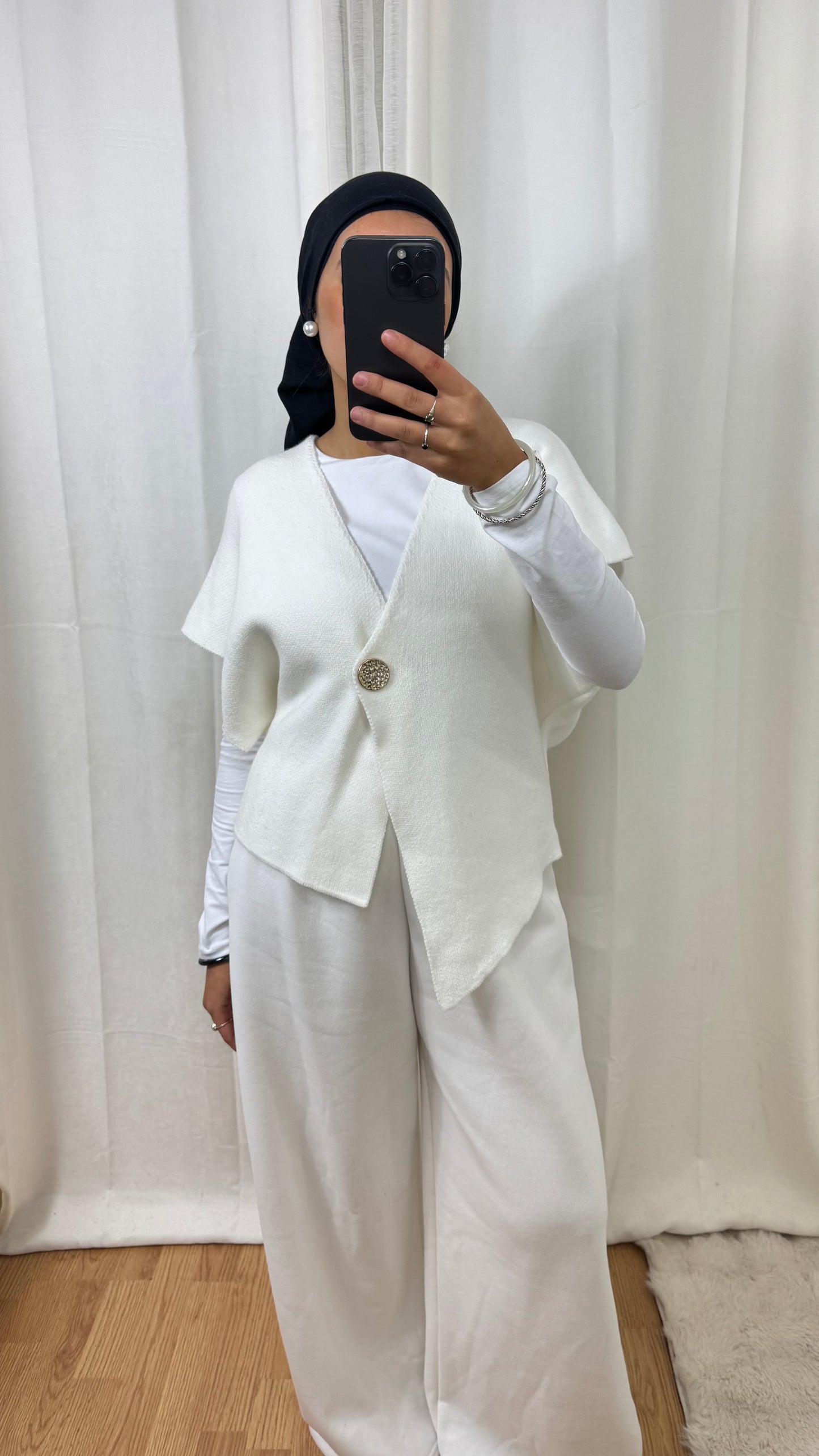 CARDIGAN - BLANC CASSÉ