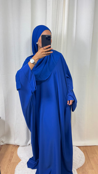 ABAYA SAOUDIENNE ELEGANCE - BLEU ROI