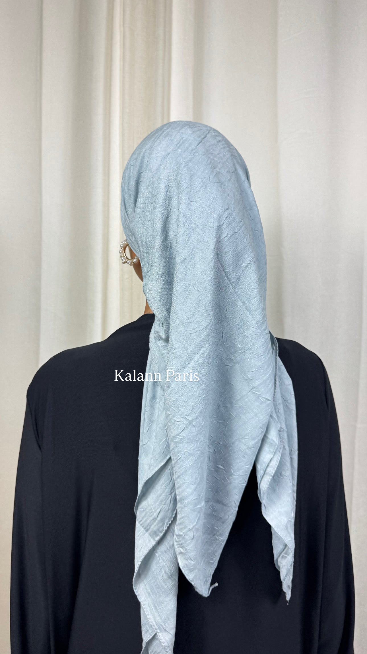 CARRÉ COTON BAMBOO - BLEU CIEL
