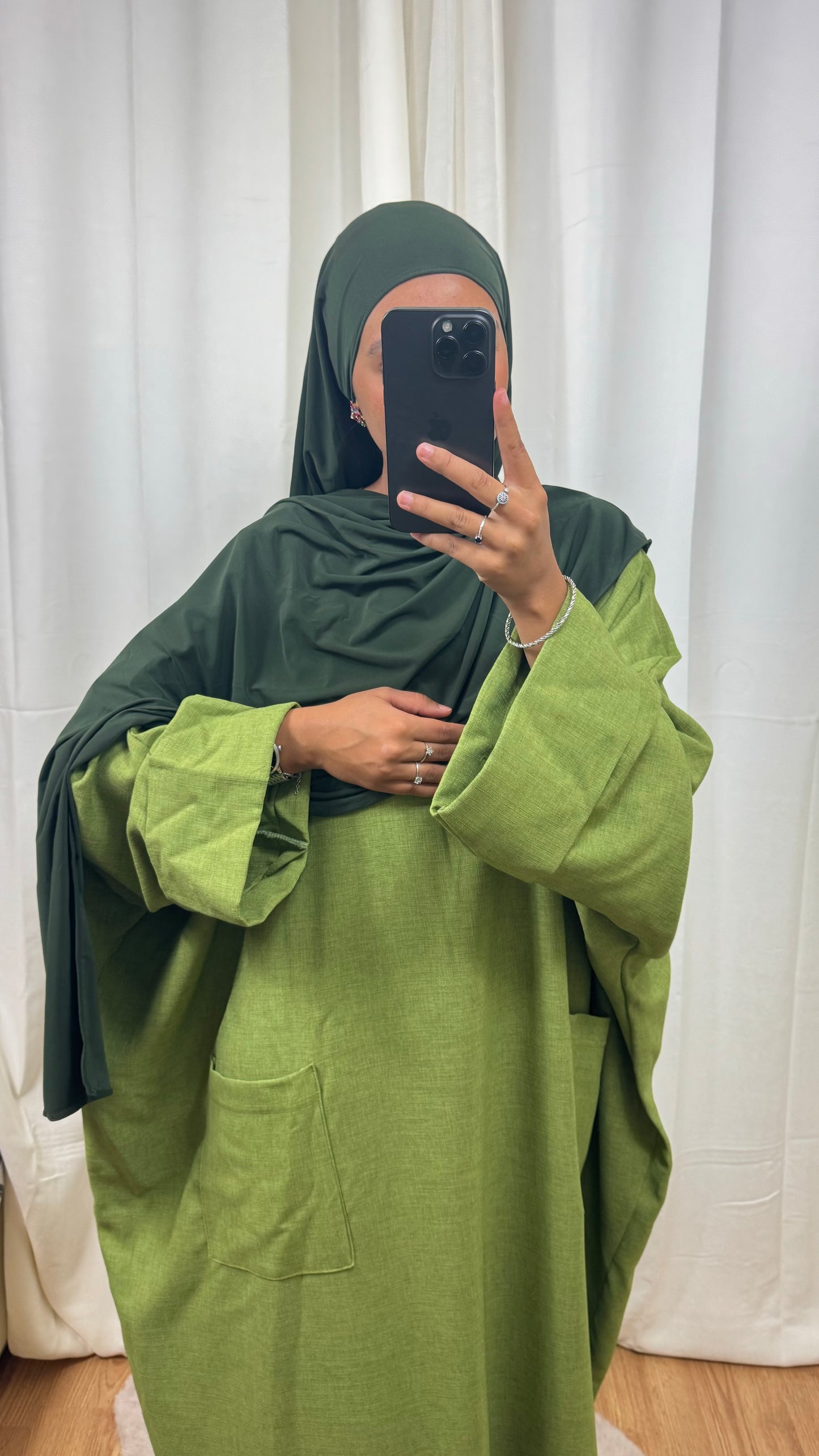 ABAYA AMBRE - VERT ANIS