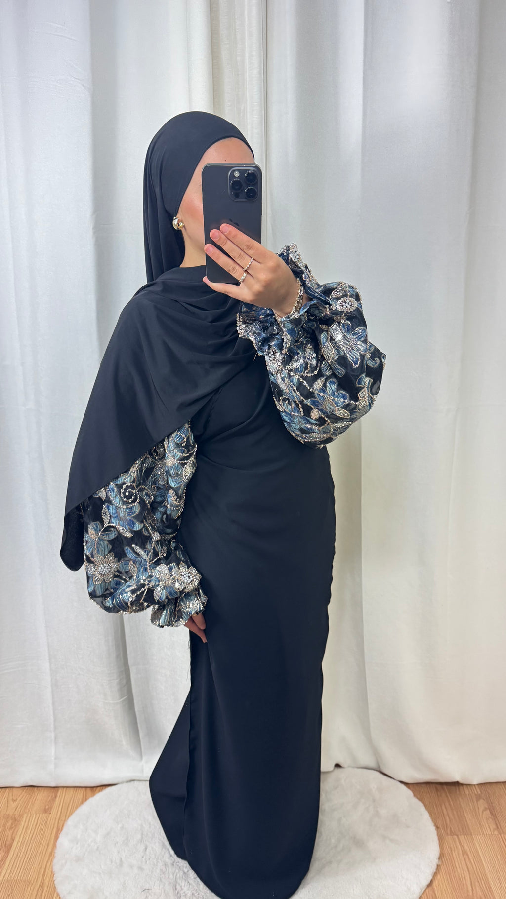 CRÉATION CACHE COEUR NIHAL - NOIR BLEU