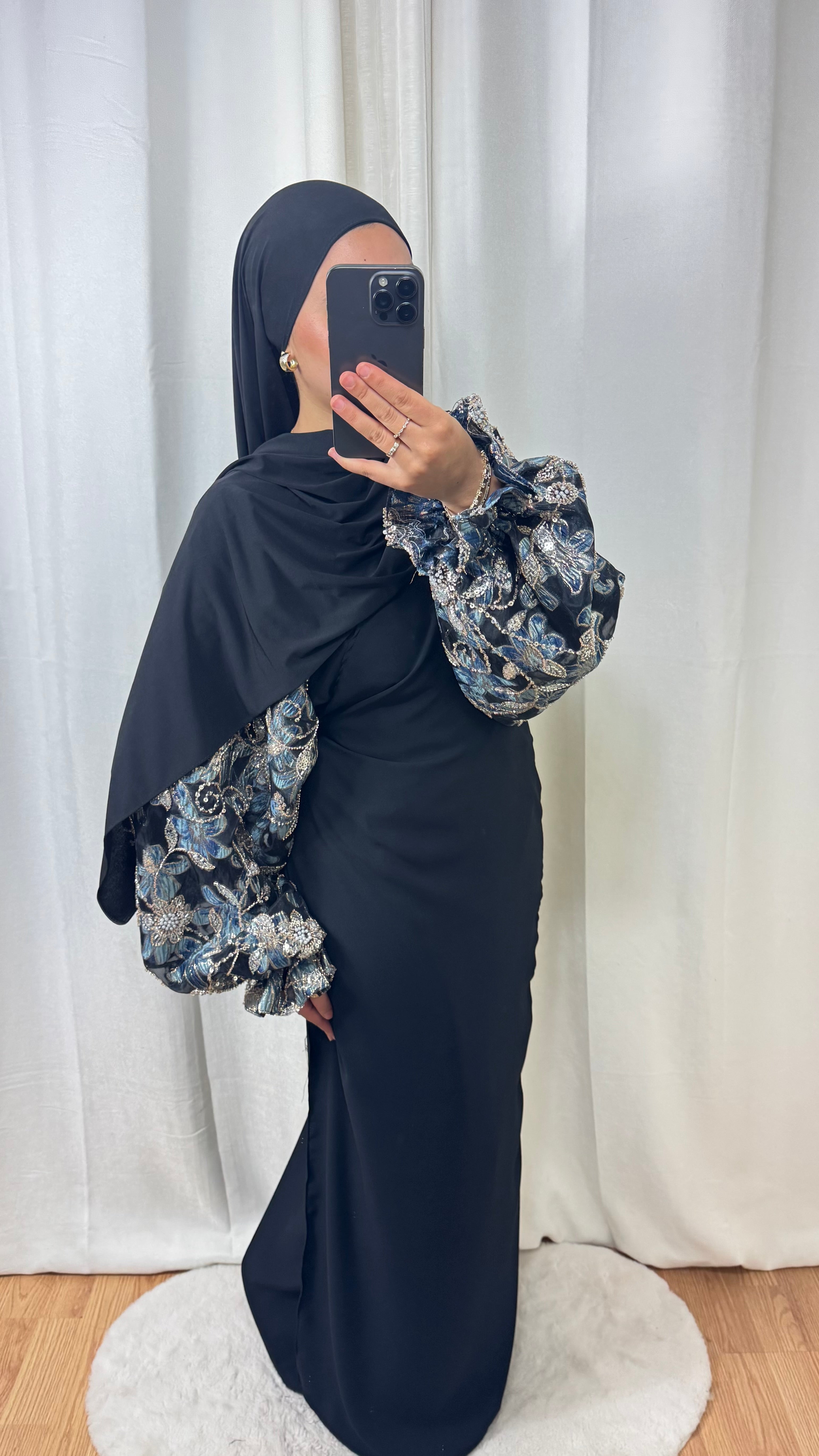 CRÉATION CACHE COEUR NIHAL - NOIR BLEU