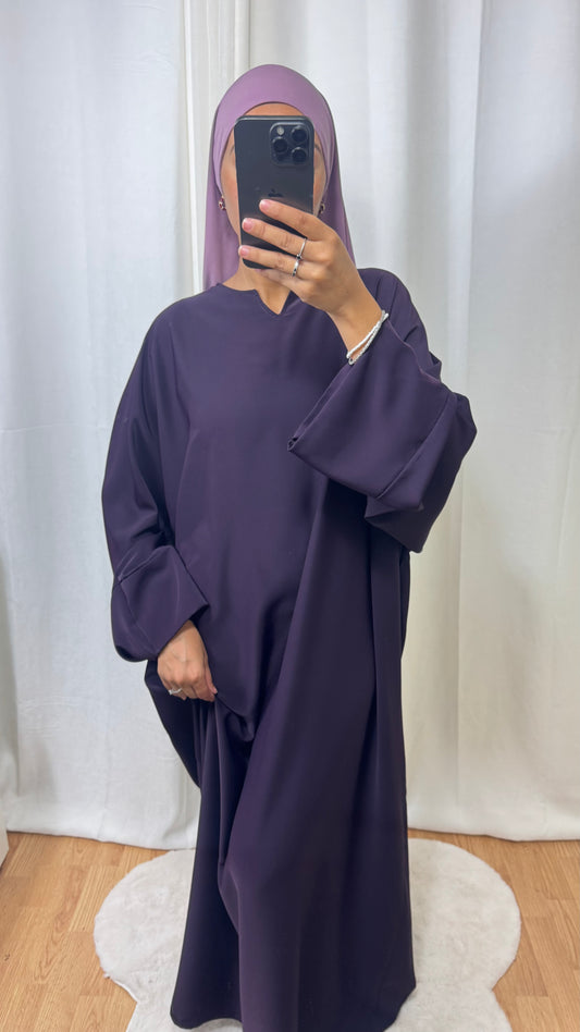ABAYA AMBREEN - AUBERGINE