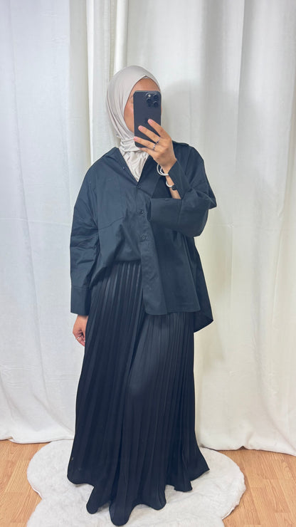 HIJAB À ENFILER JERSEY PREMIUM BOUTON PRESSION - BEIGE