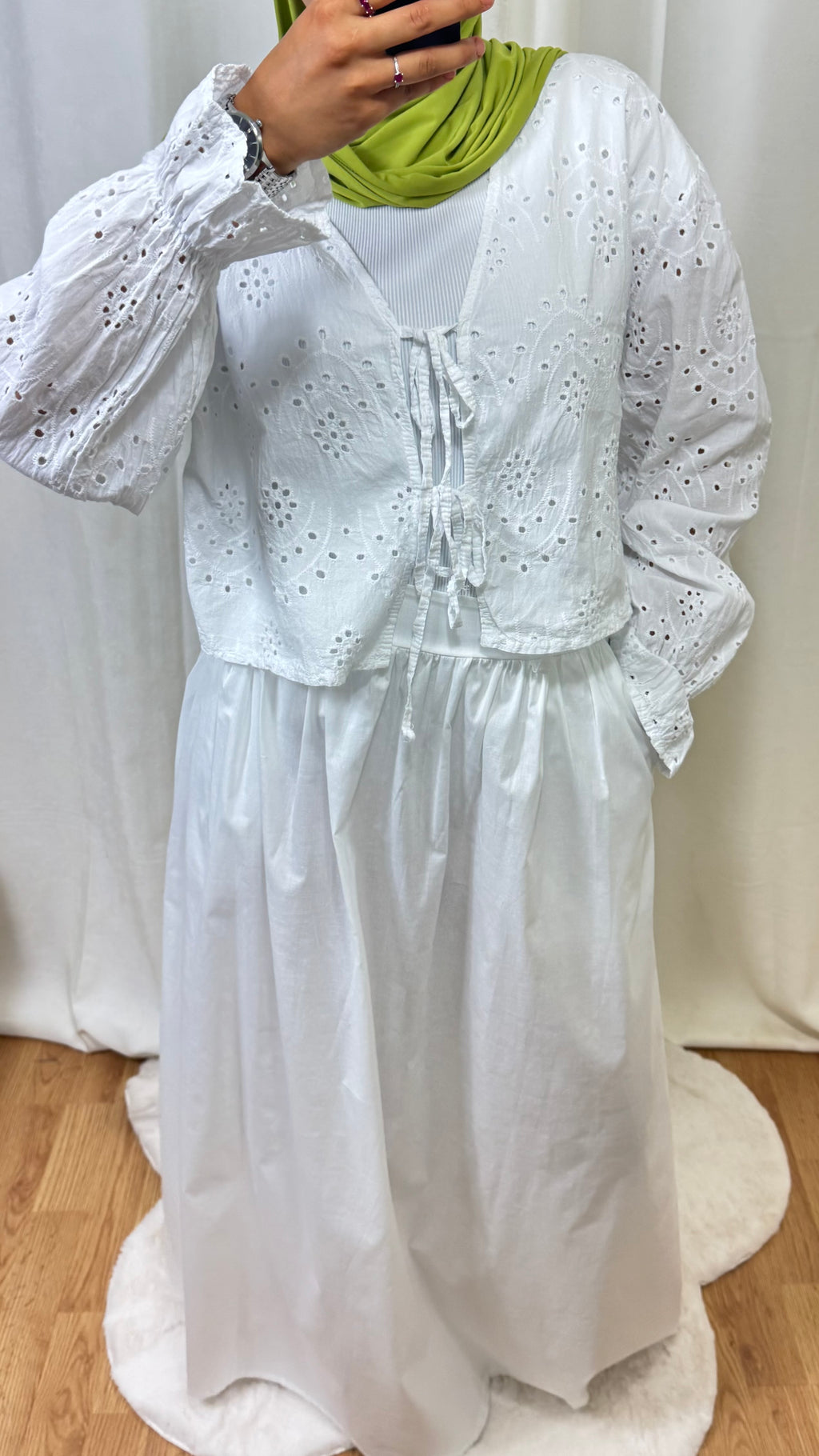 JUPE POPELINE - BLANCHE