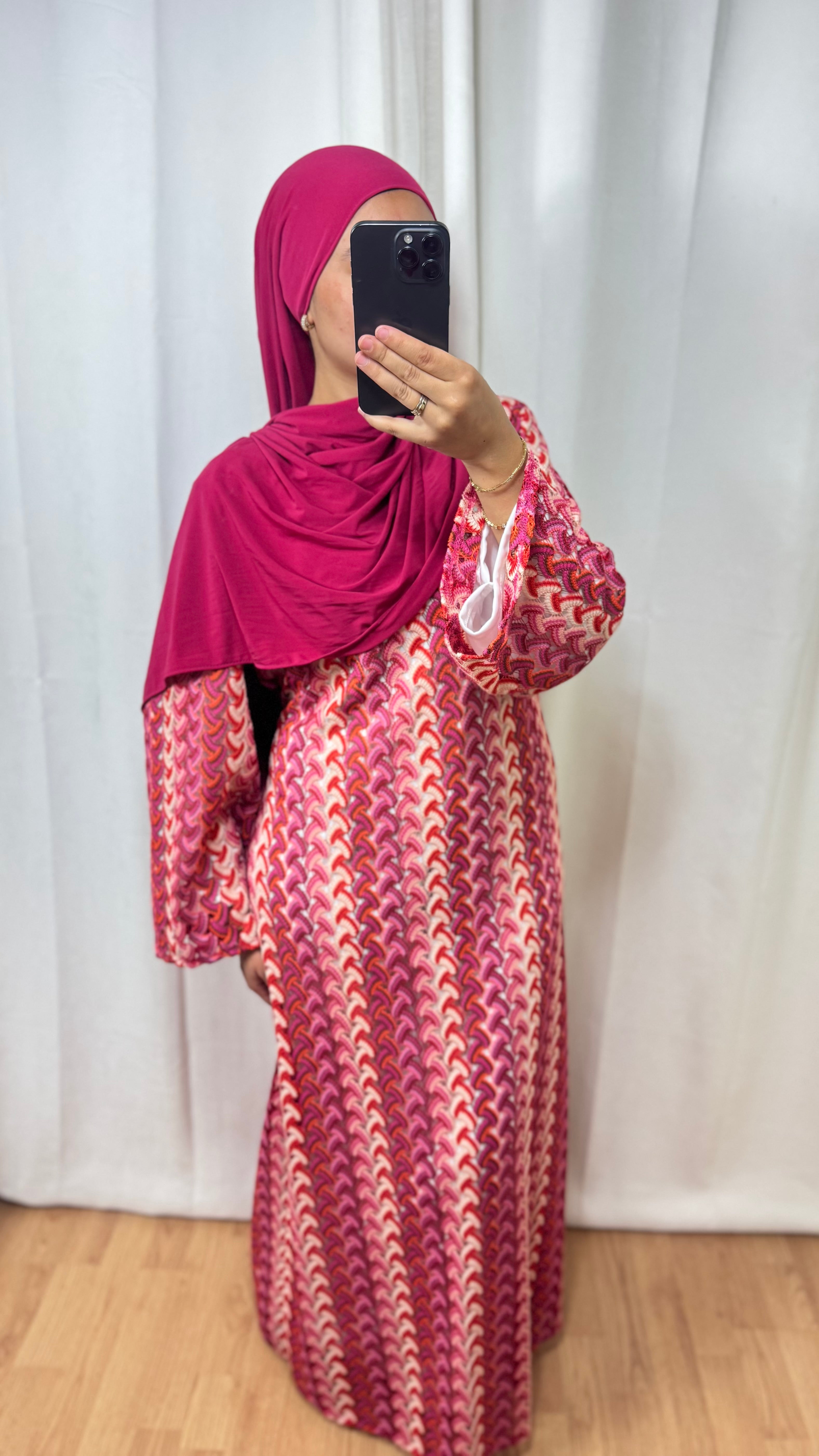 ROBE EN MAILLE - ROSE