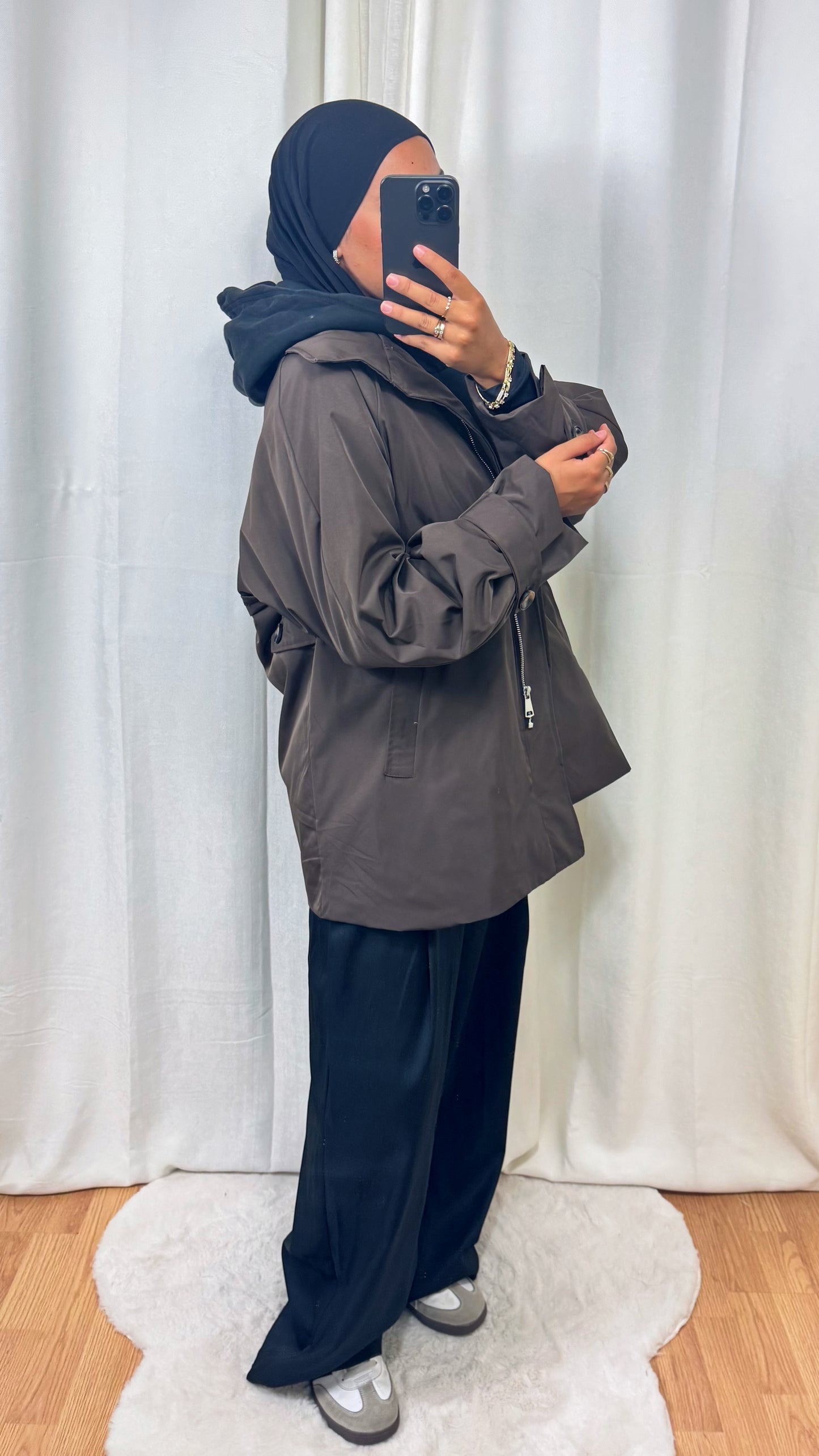 TRENCH OVERSIZE - MARRON