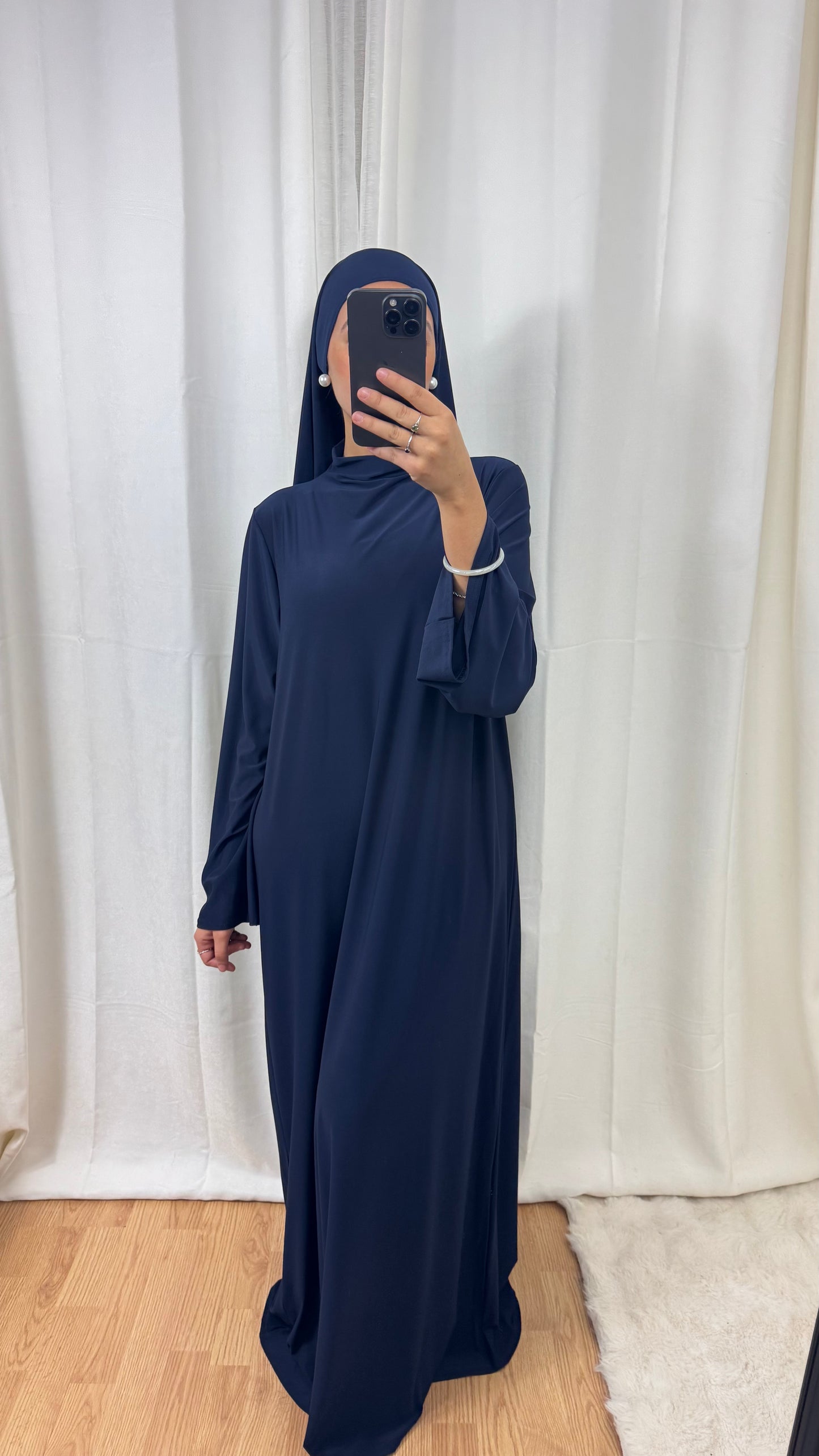 ABAYA JERSEY PREMIUM DE LUXE - BLEU MARINE