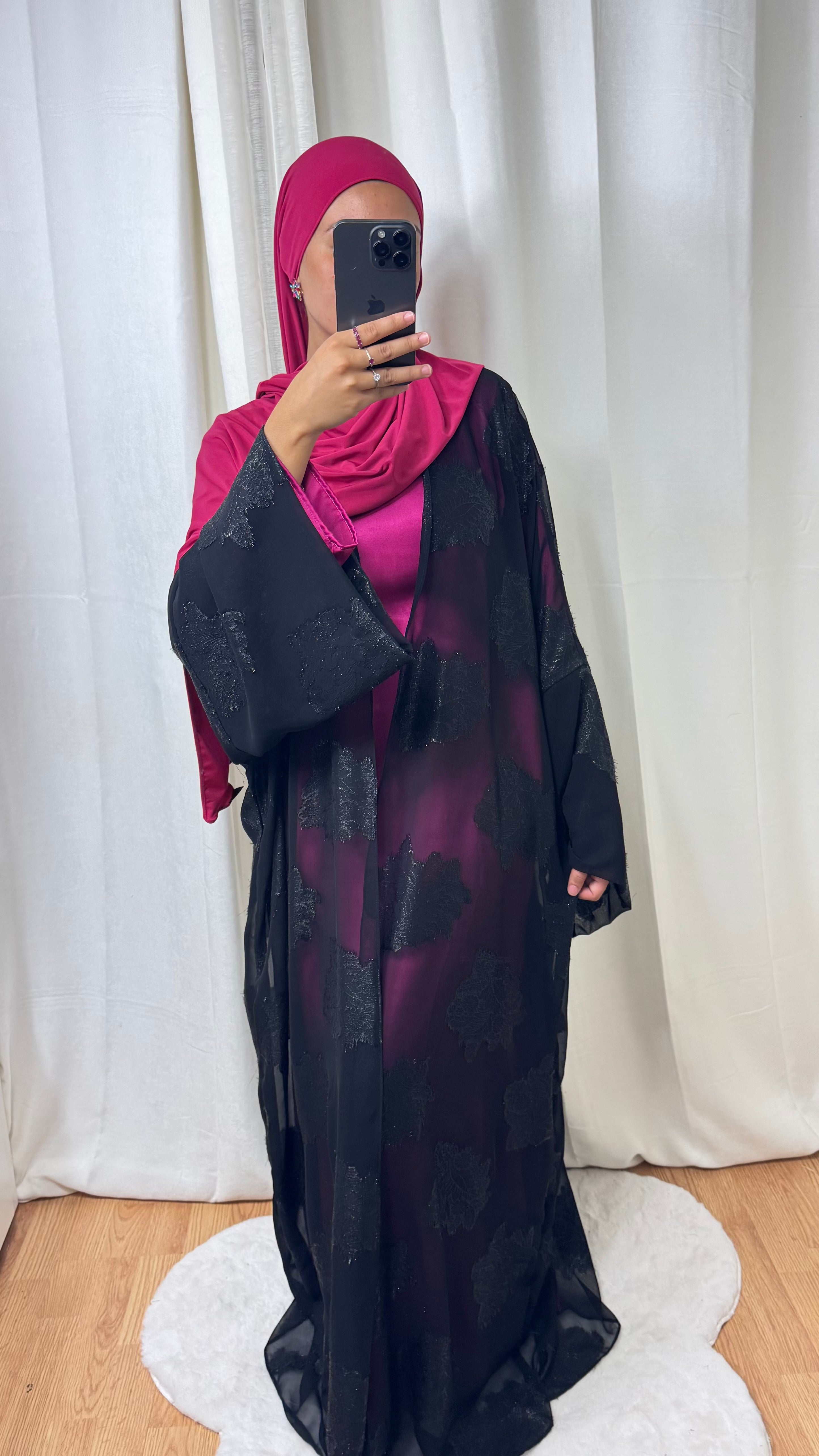 ENSEMBLE KIMONO CRÉATION NOLWENN - ROSE NOIR