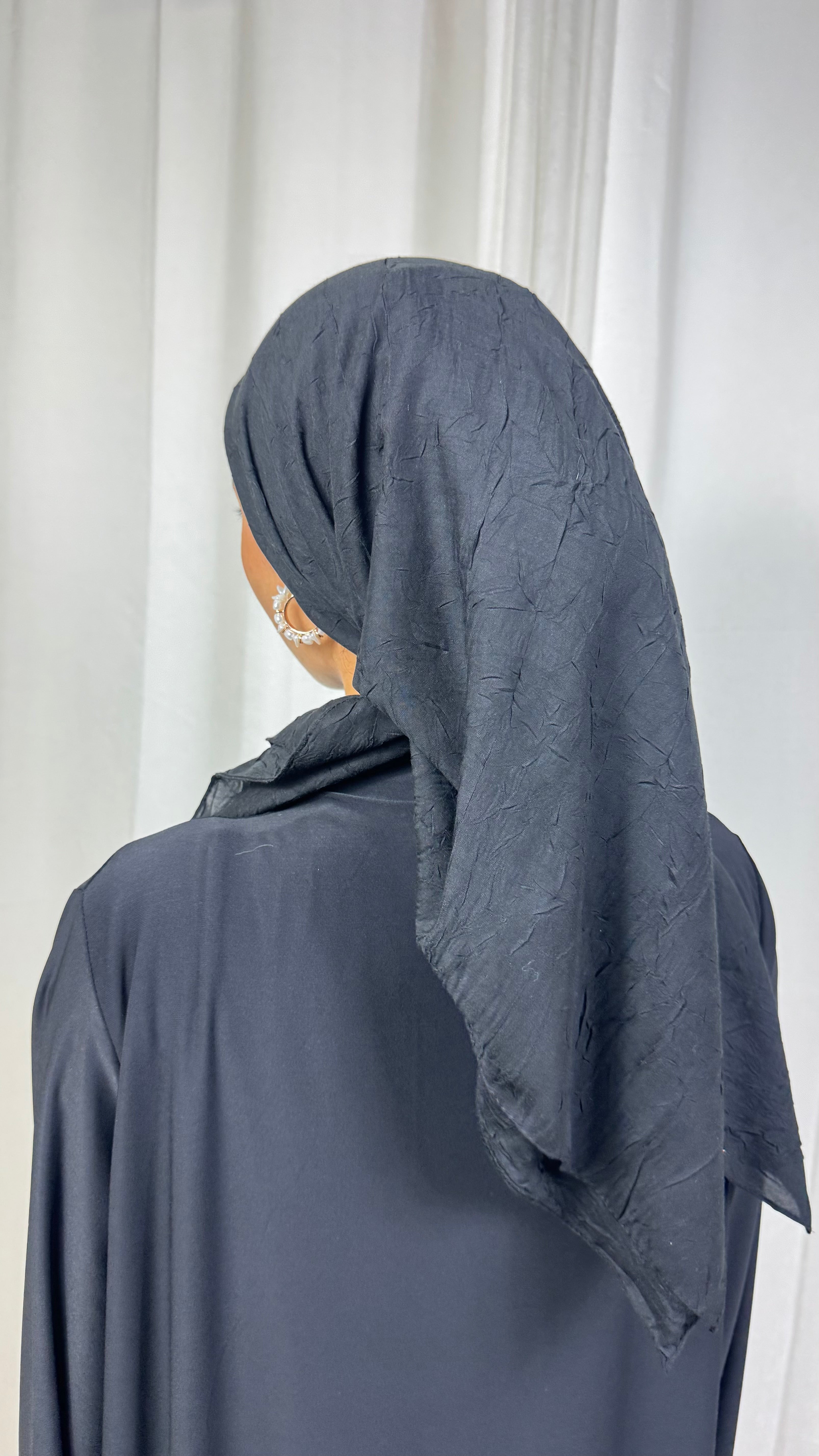 CARRÉ COTON BAMBOO - NOIR