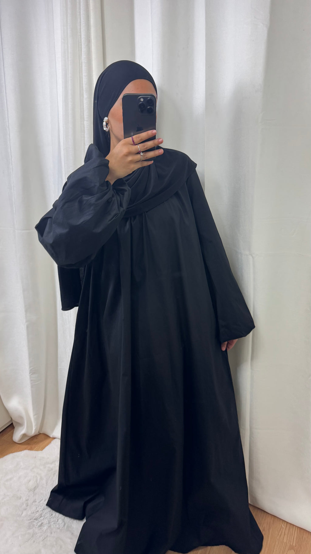 ROBE POPELINE - NOIR