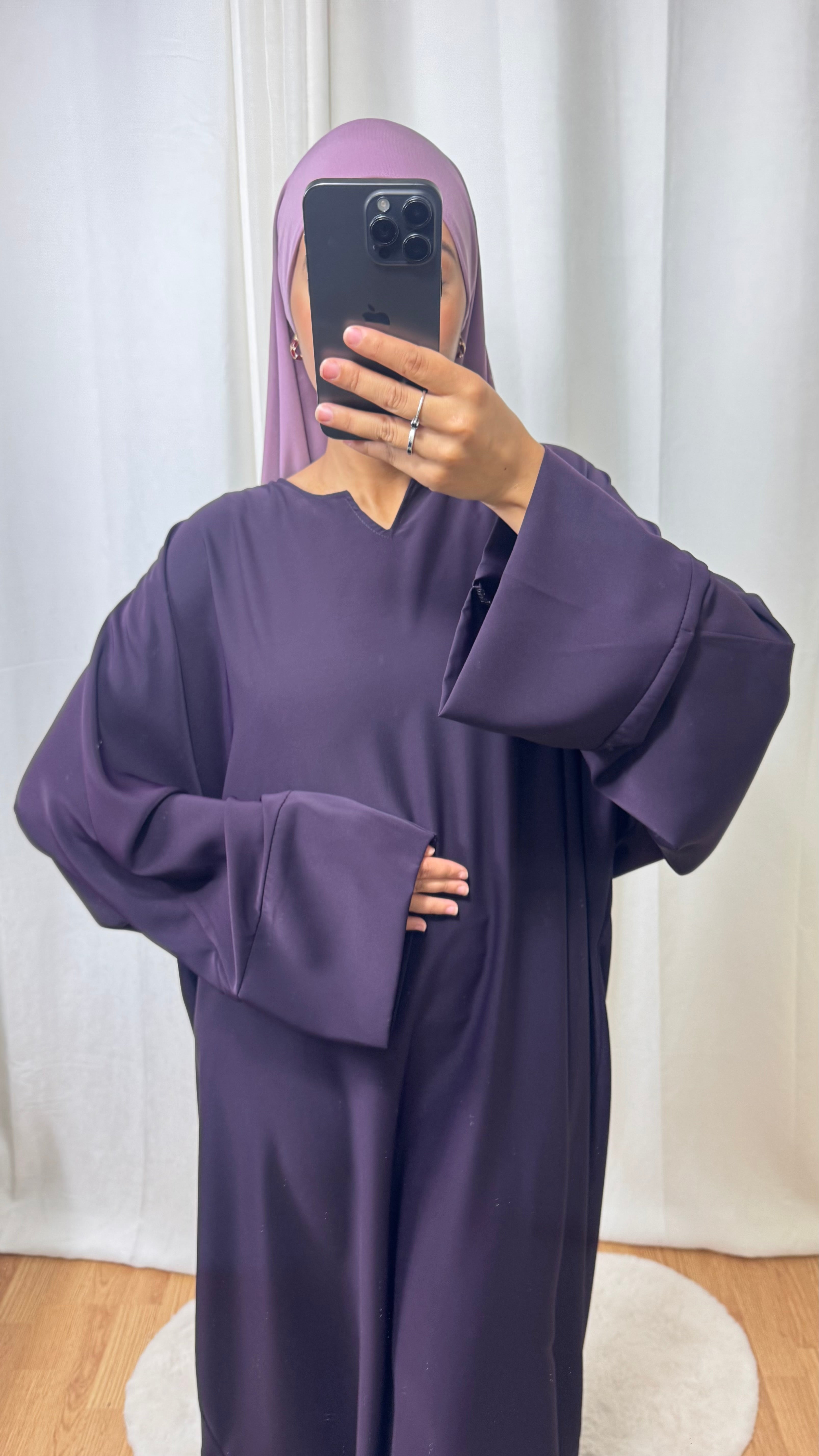 ABAYA AMBREEN - AUBERGINE