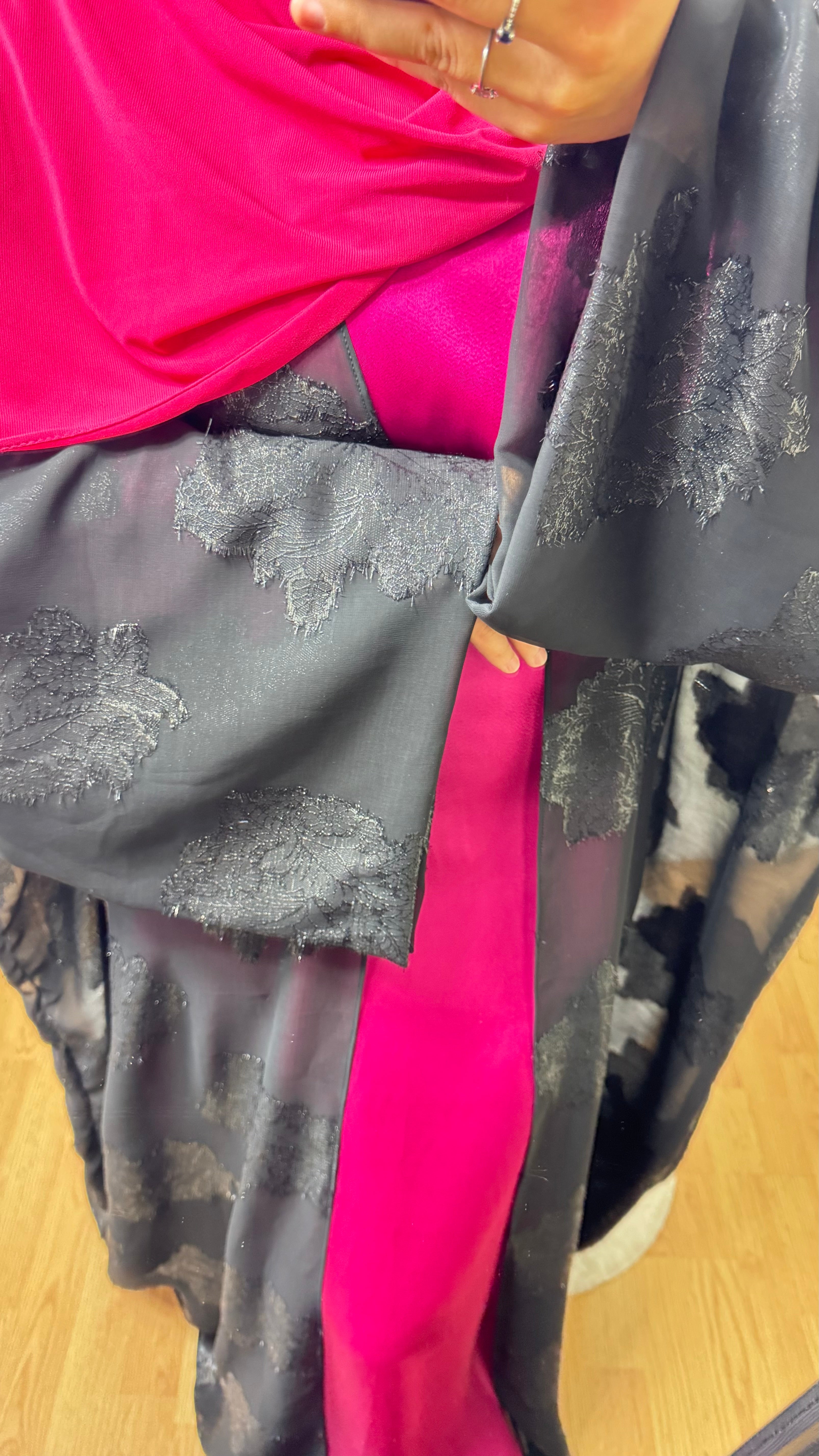 ENSEMBLE KIMONO CRÉATION NOLWENN - ROSE NOIR