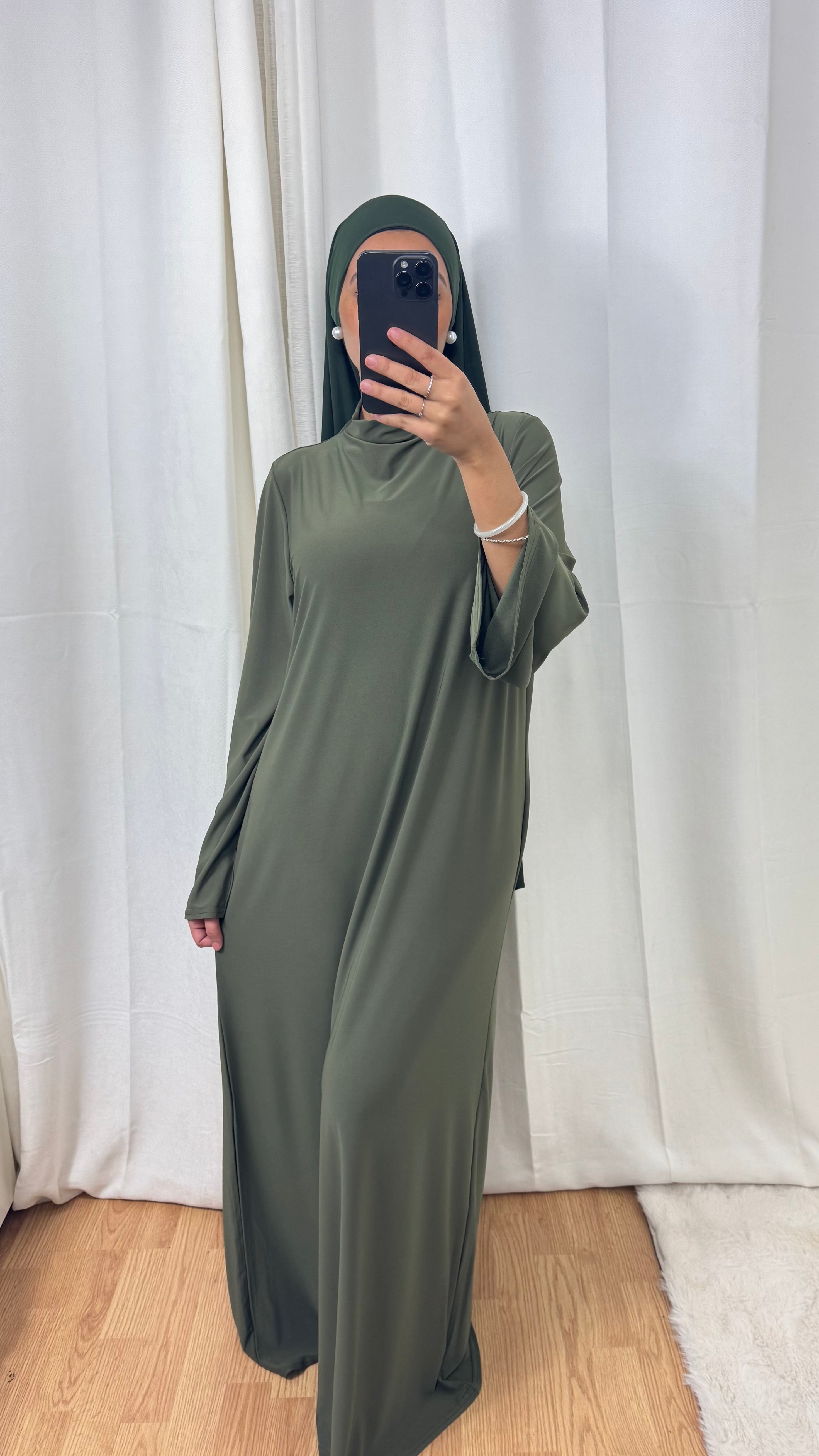 ABAYA JERSEY PREMIUM DE LUXE - KAKI