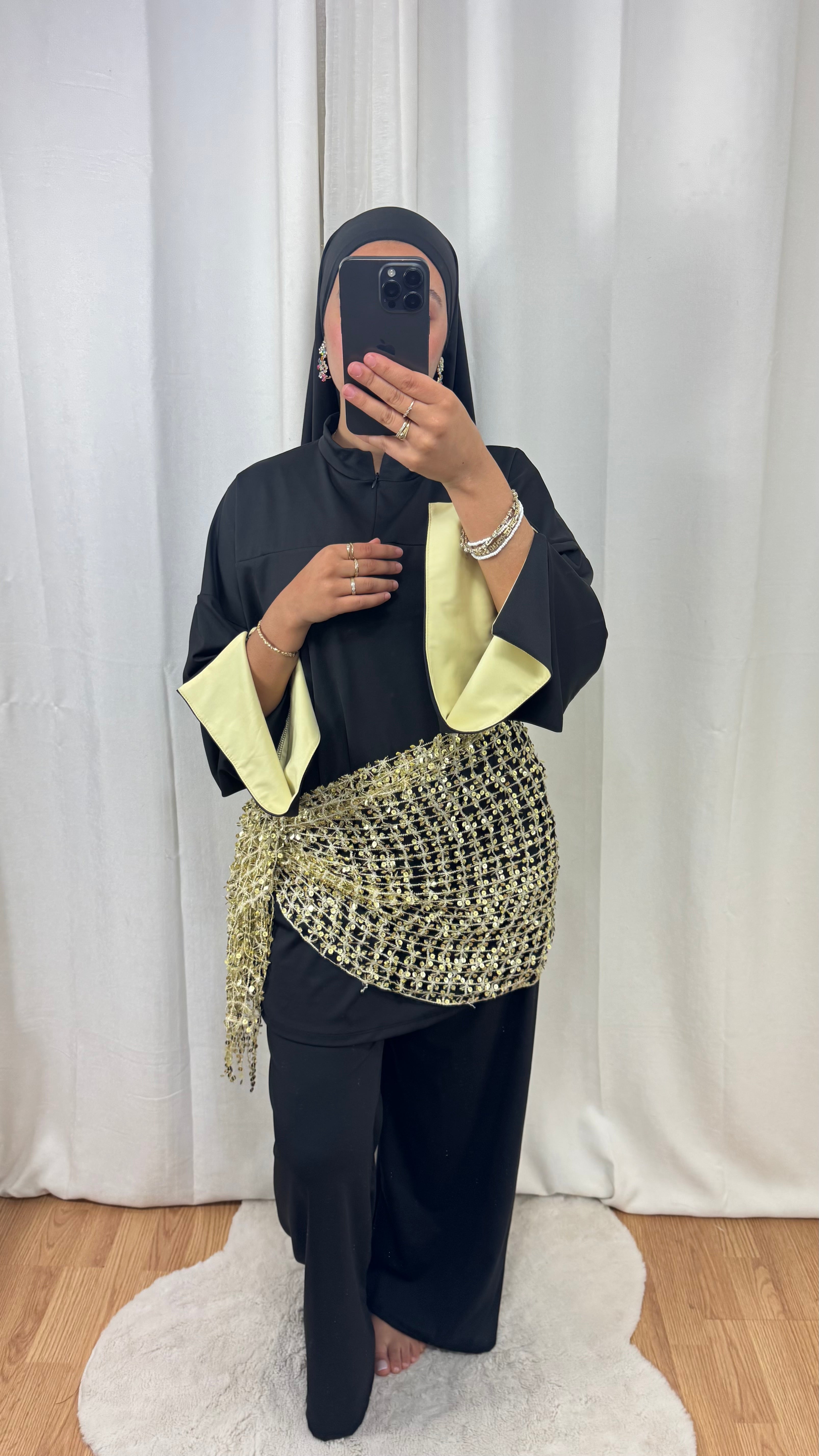 BURKINI BICOLORE + HIJAB - JAUNE PASTEL