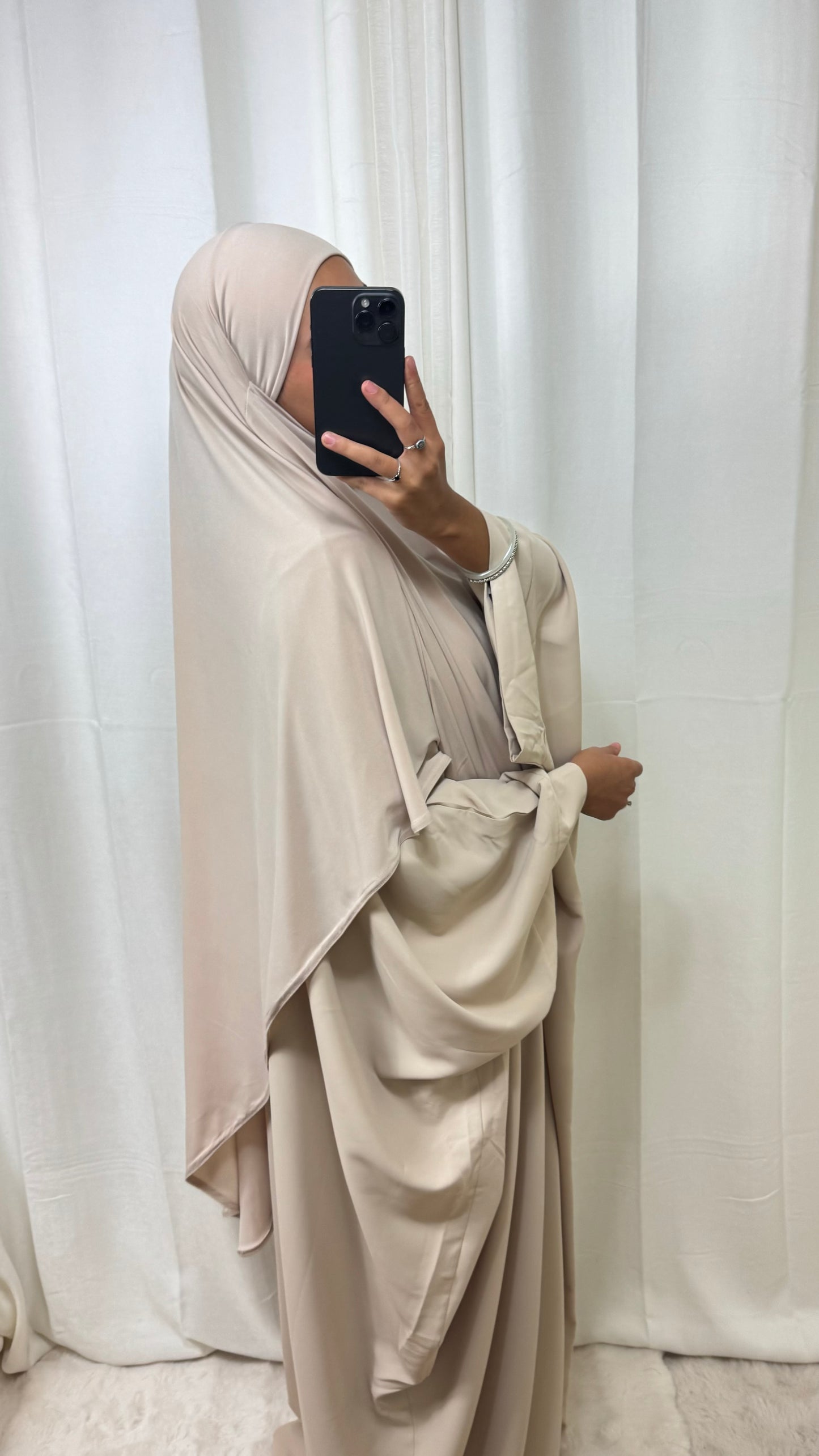 KHIMAR JERSEY LONG - BEIGE