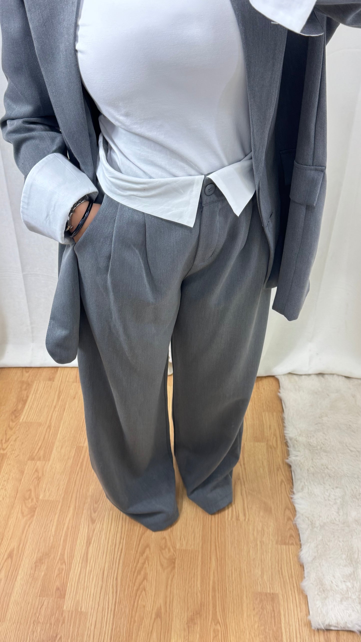 ENSEMBLE BLAZER PANTALON - GRIS