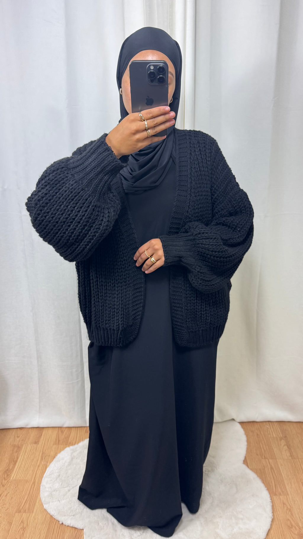 GILET MAILLE - NOIR