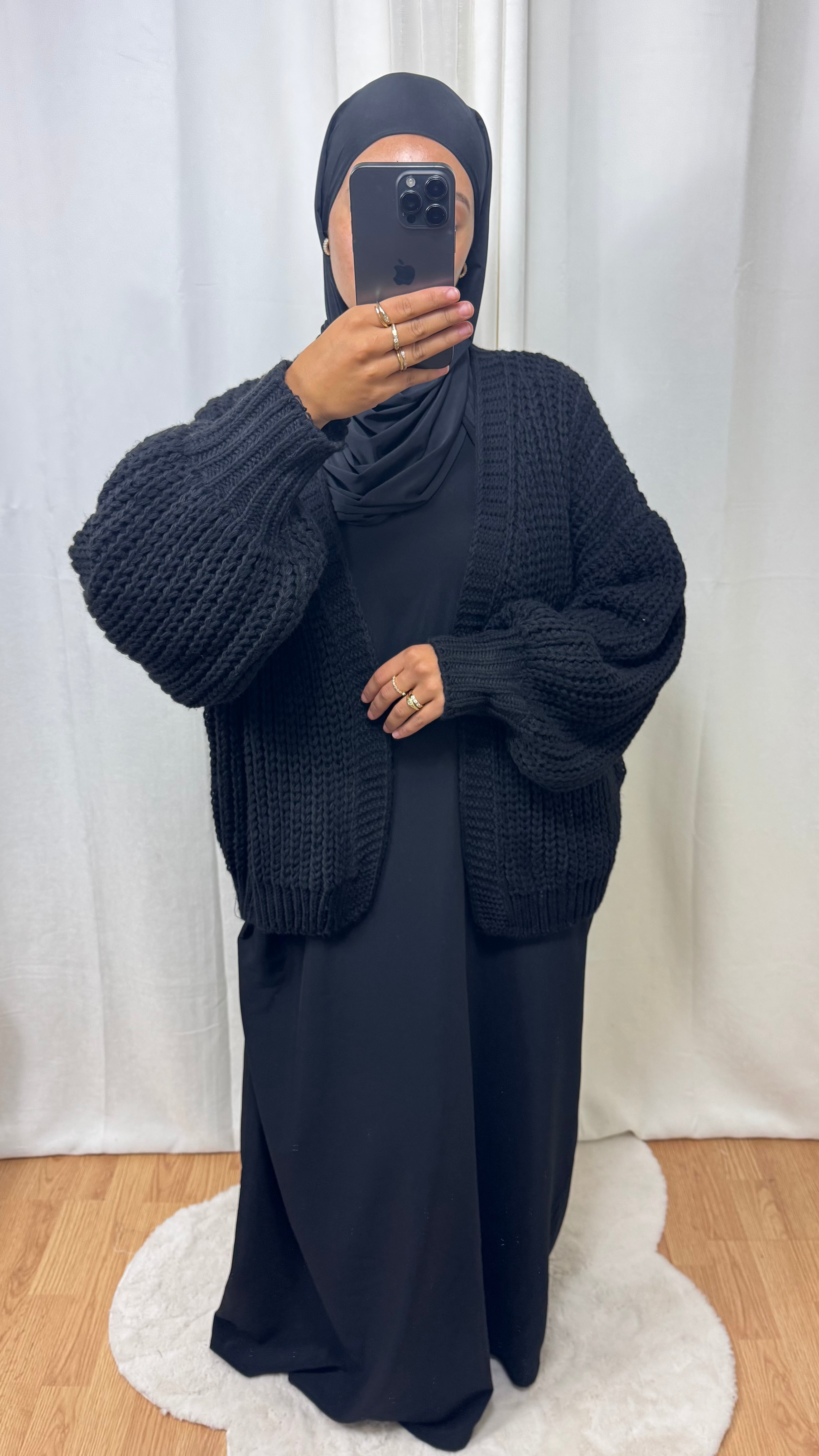 GILET MAILLE - NOIR