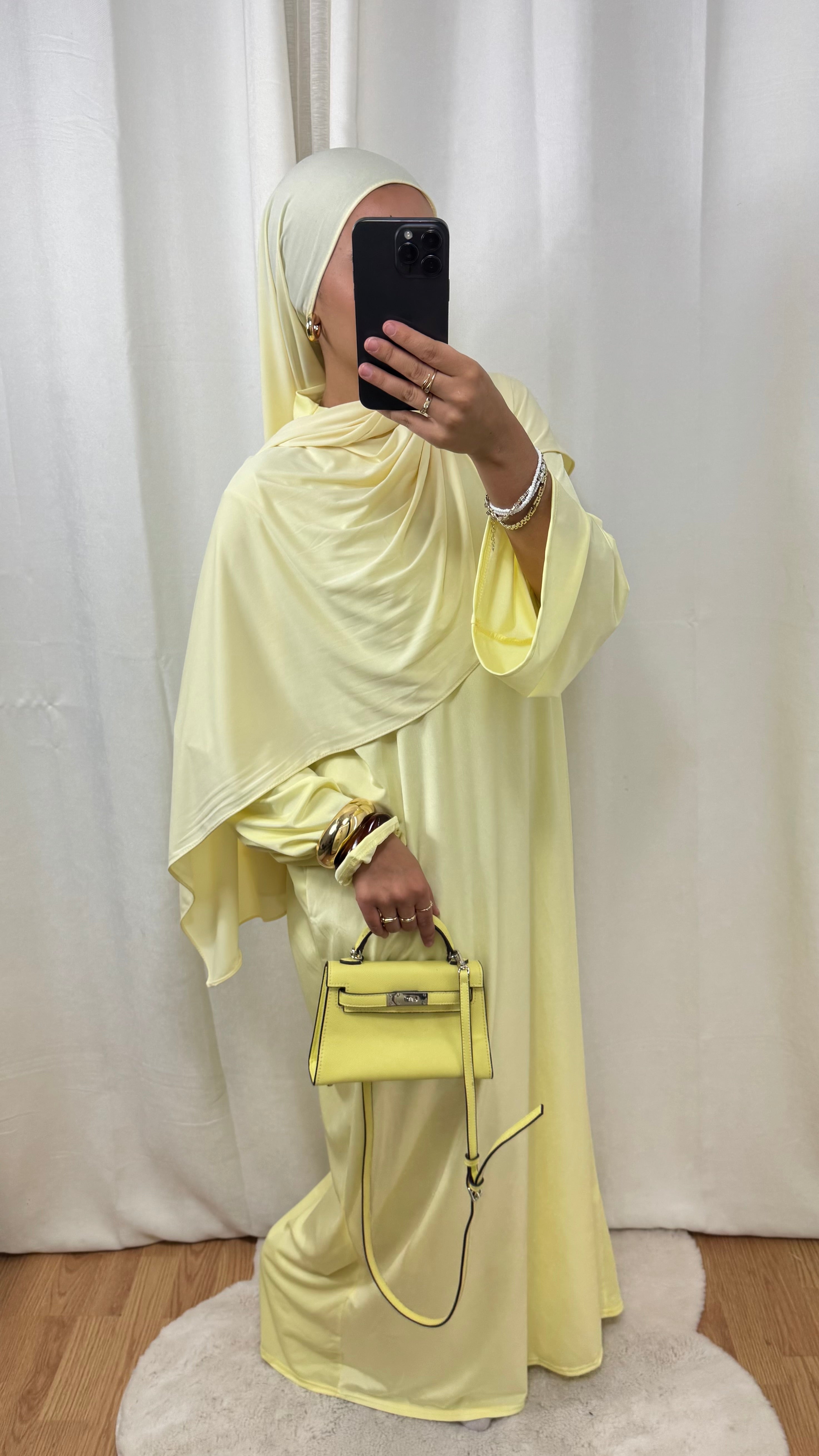 ABAYA JERSEY PREMIUM DE LUXE - JAUNE
