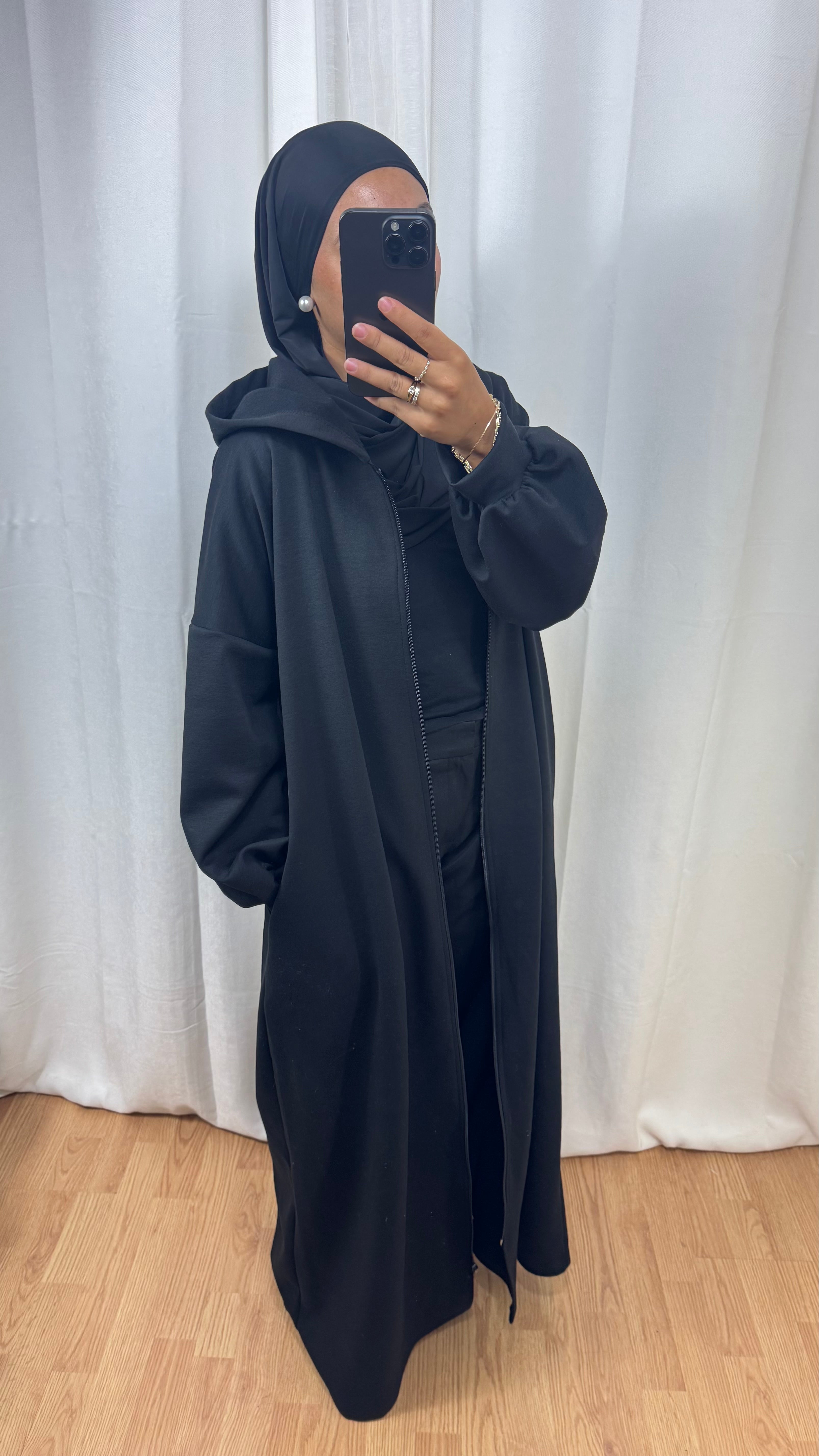 LONG GILET - NOIR