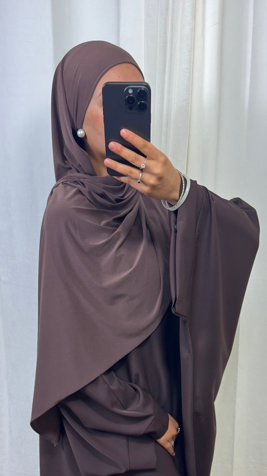 HIJAB JERSEY PREMIUM  - MARRON