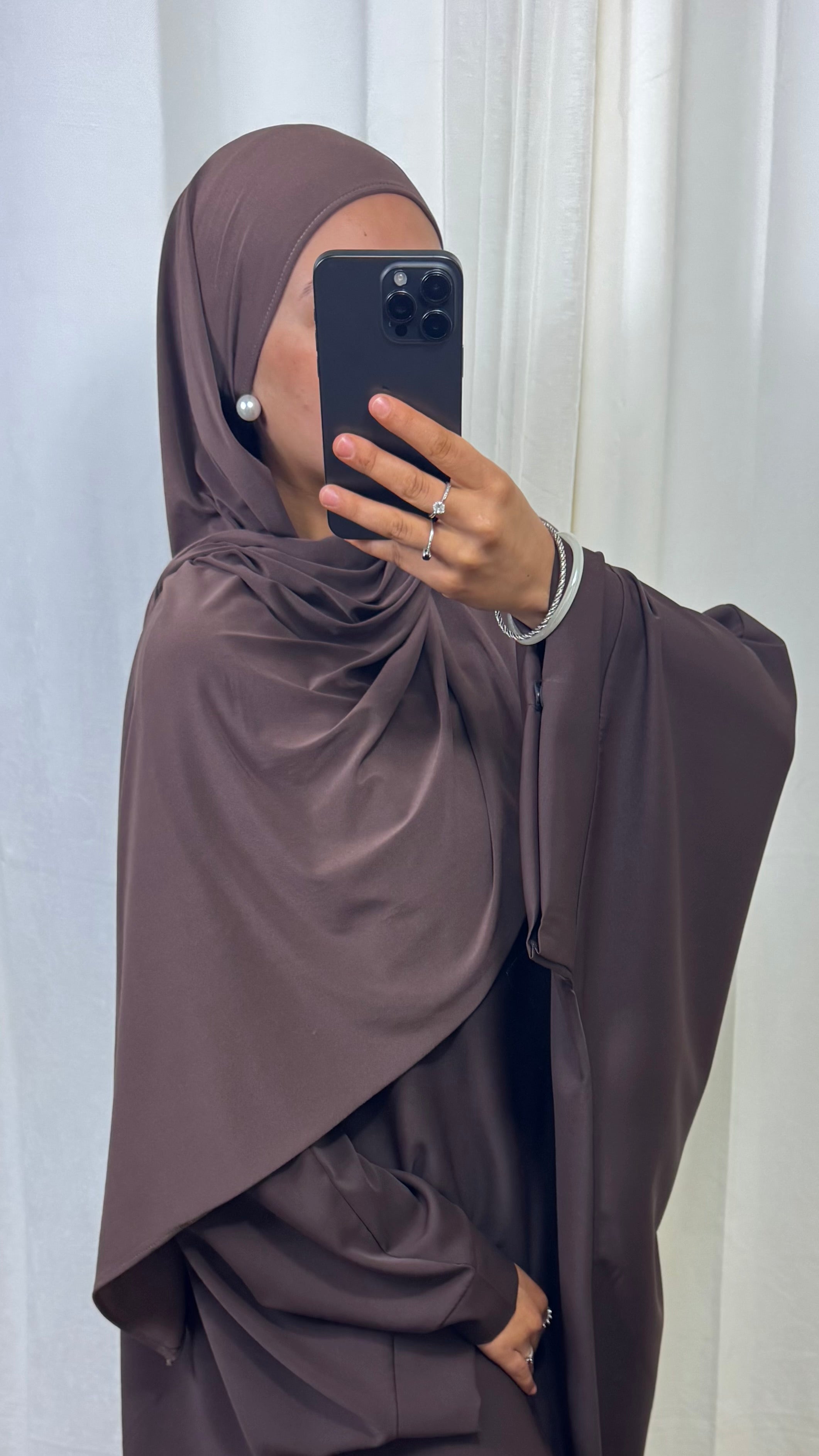 HIJAB JERSEY PREMIUM  - MARRON