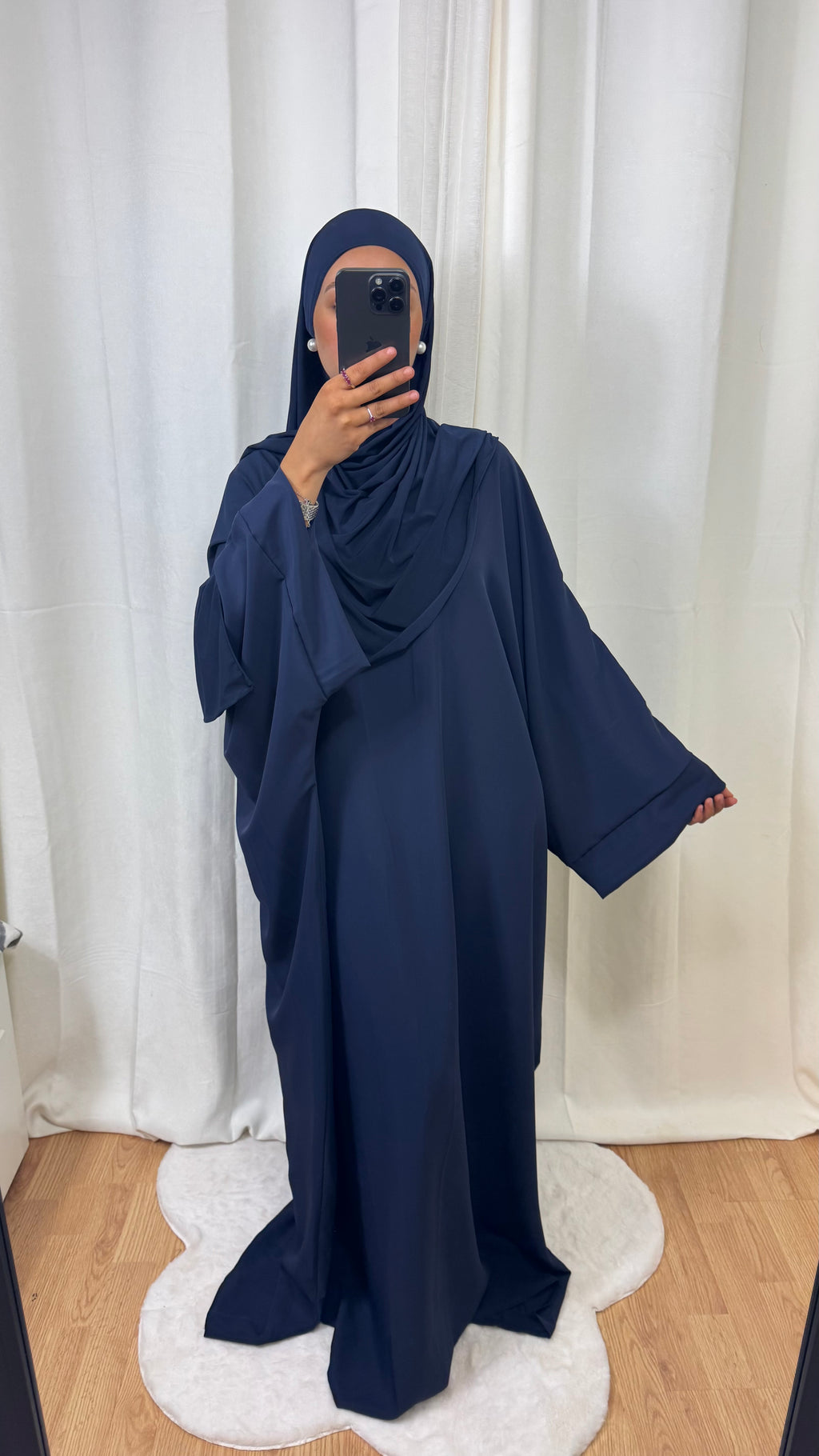 ABAYA SAOUDIENNE ELEGANCE - BLEU NUIT