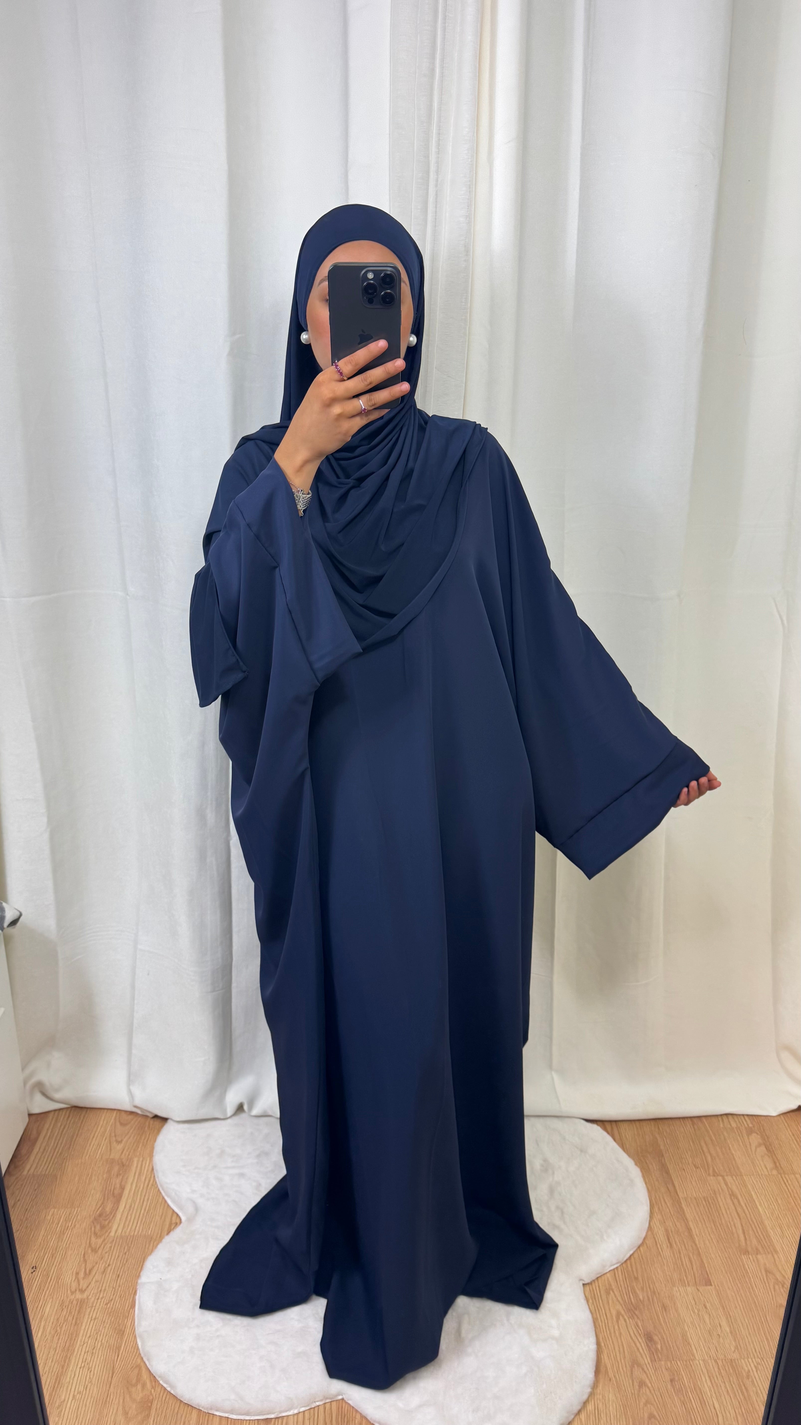 ABAYA SAOUDIENNE ELEGANCE - BLEU NUIT