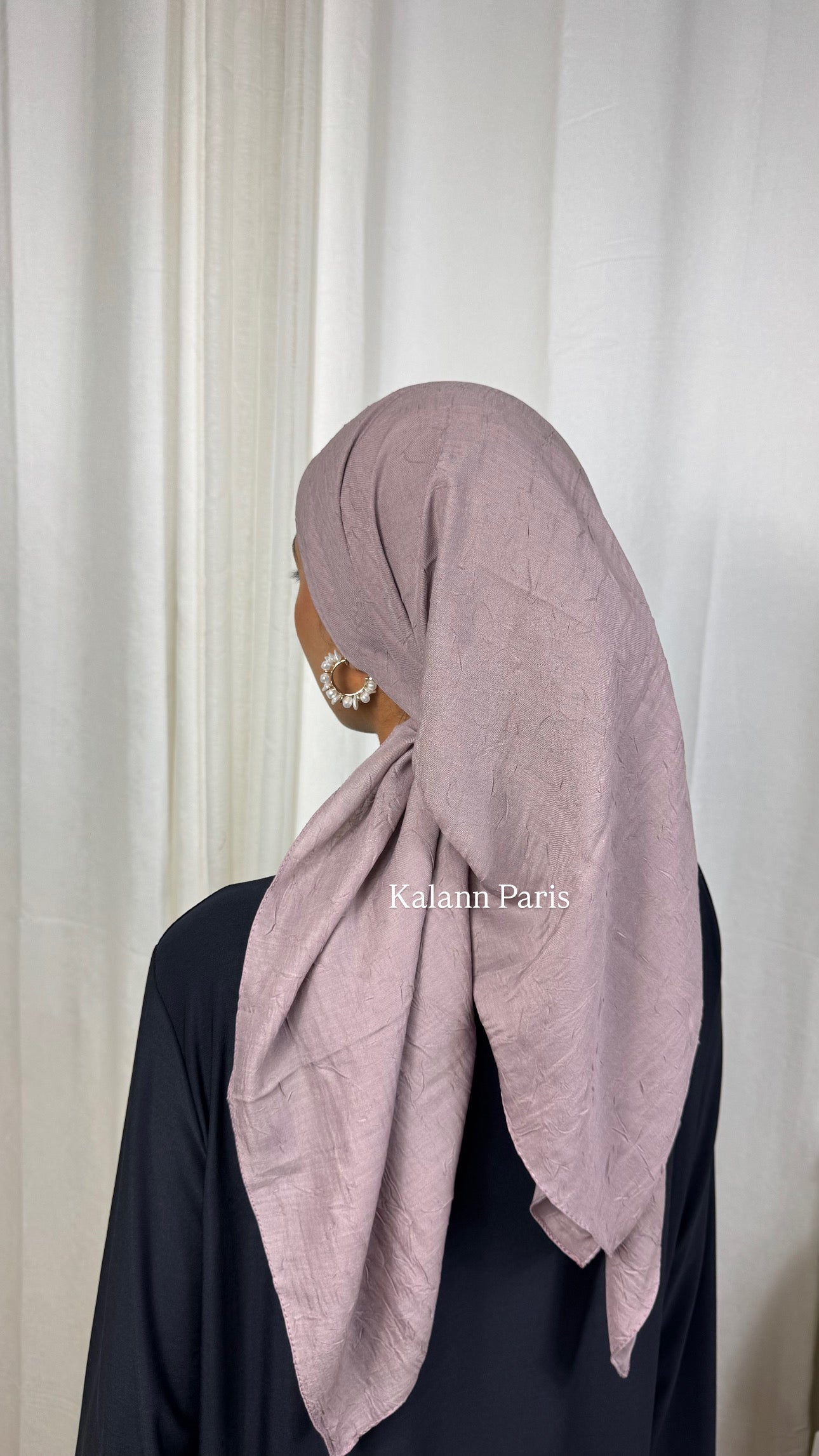 CARRÉ COTON BAMBOO - ROSE FONCÉ