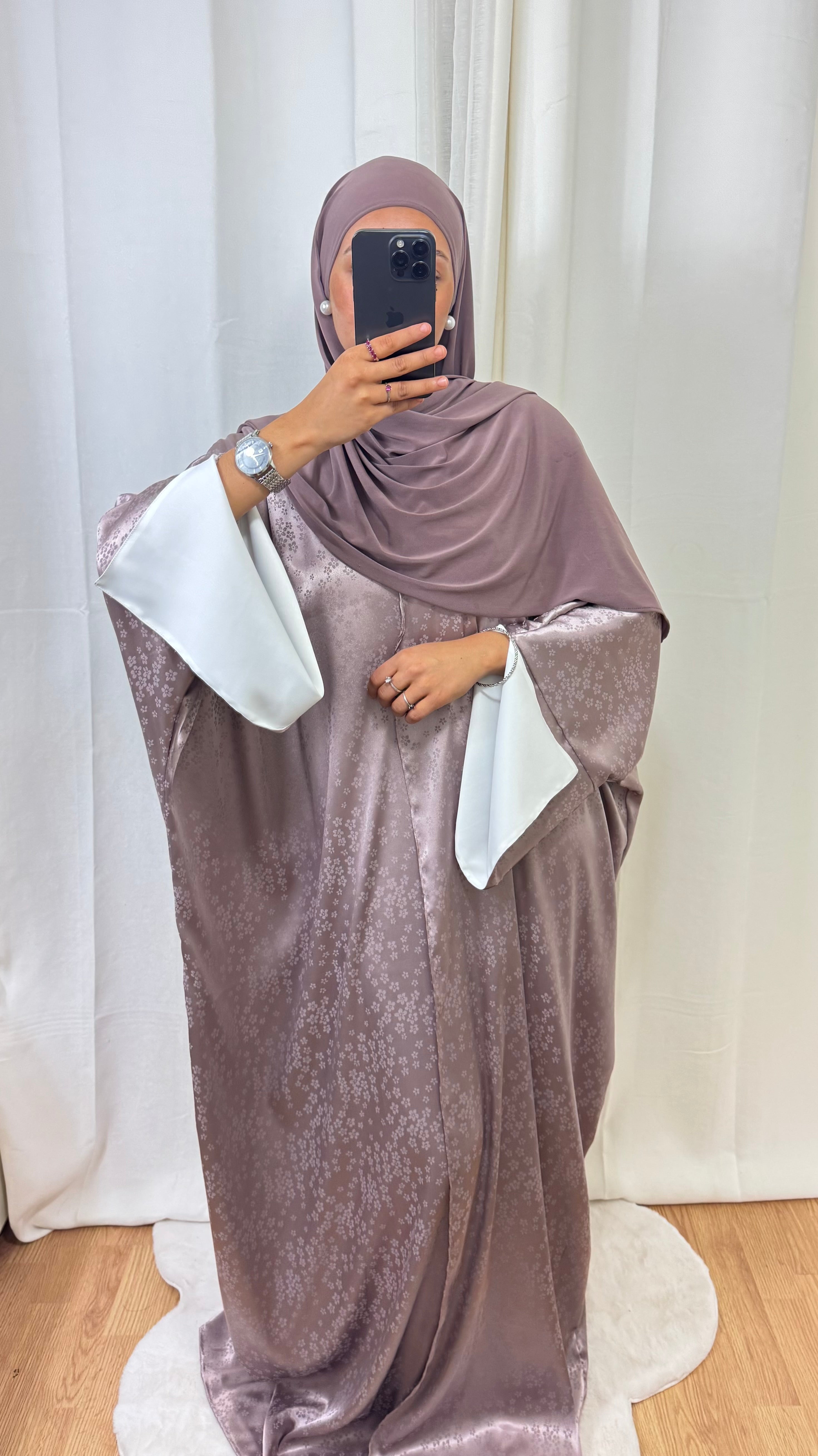 KIMONO CRÉATION FLEUR - TAUPE ROSÉ