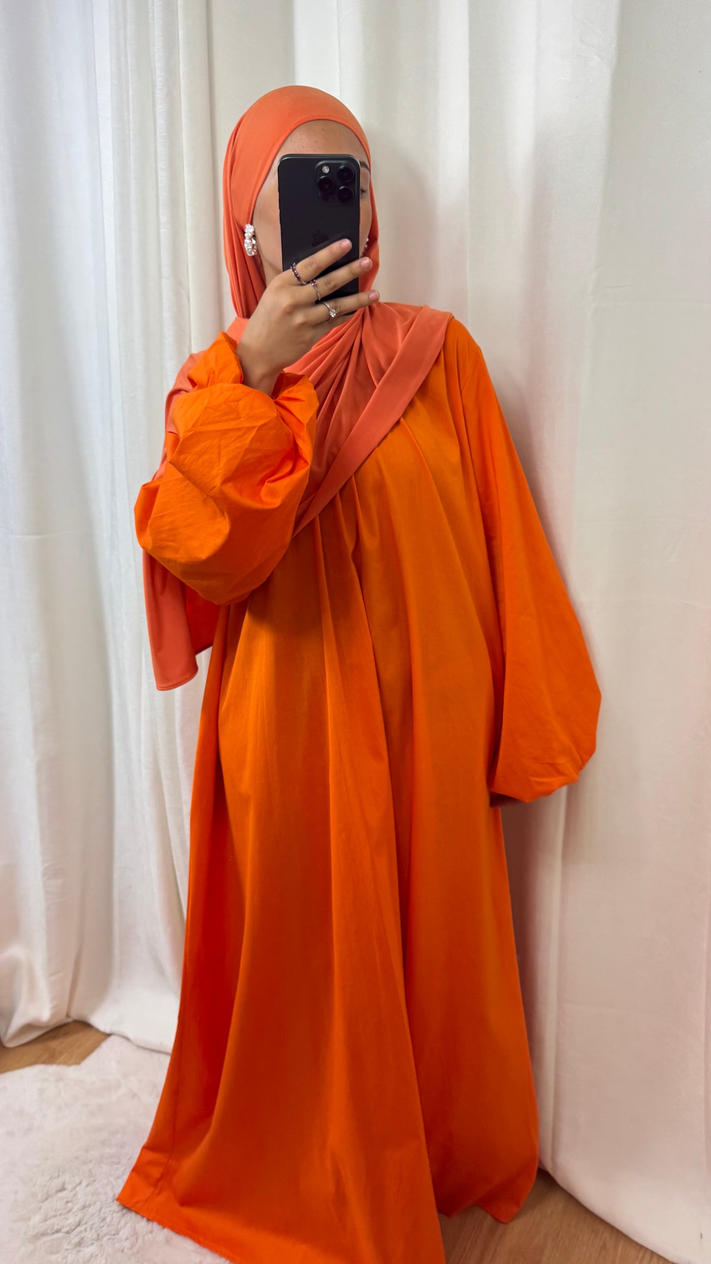 ROBE POPELINE - ORANGE