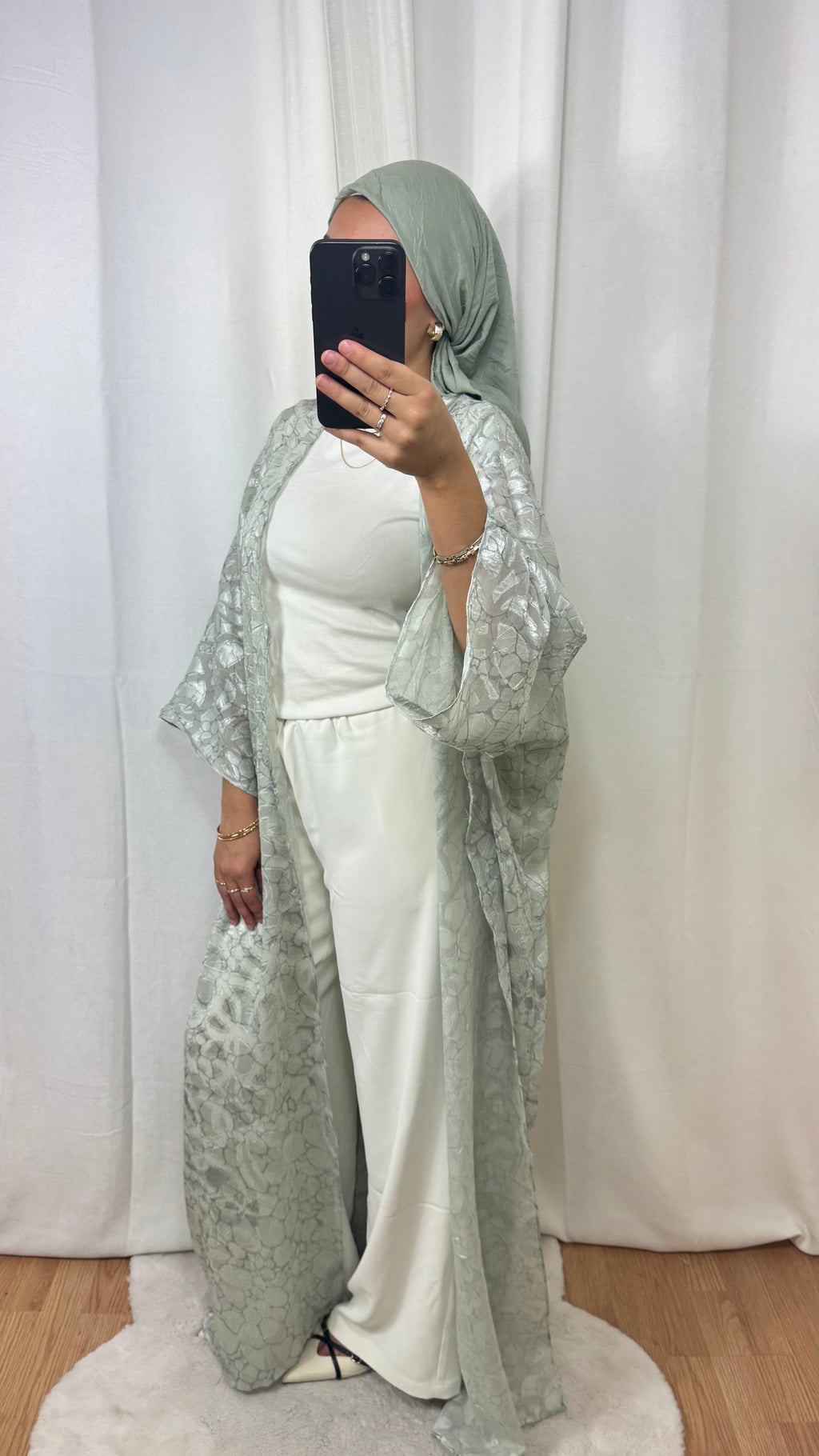 CRÉATION KIMONO DENTELLE - VERT D’EAU
