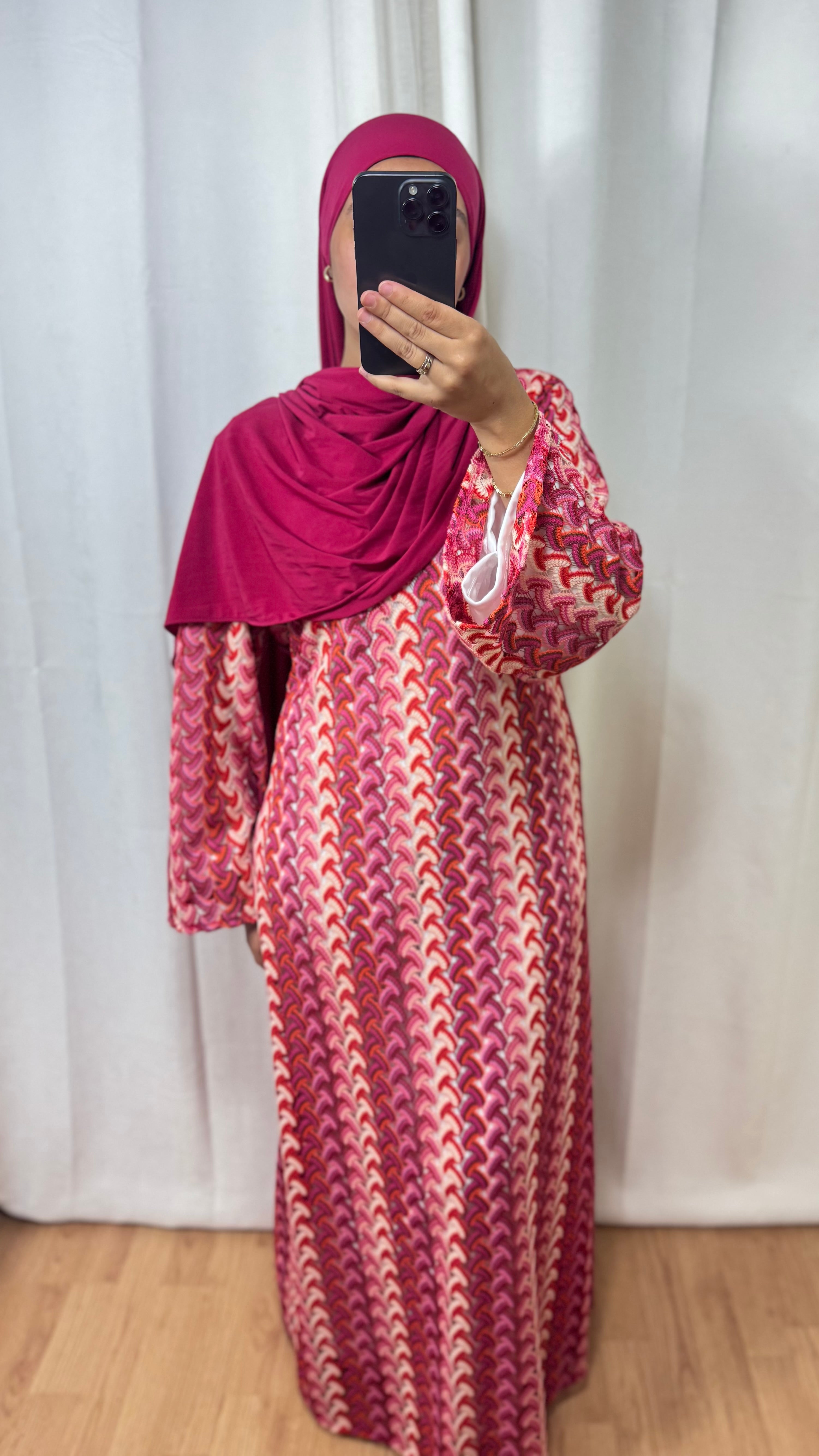 ROBE EN MAILLE - ROSE