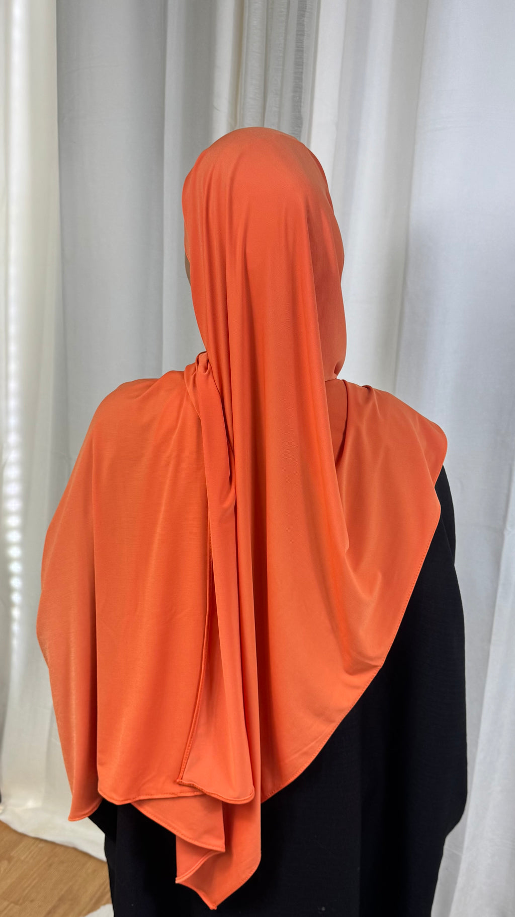 HIJAB JERSEY PREMIUM  - ORANGE CORAIL