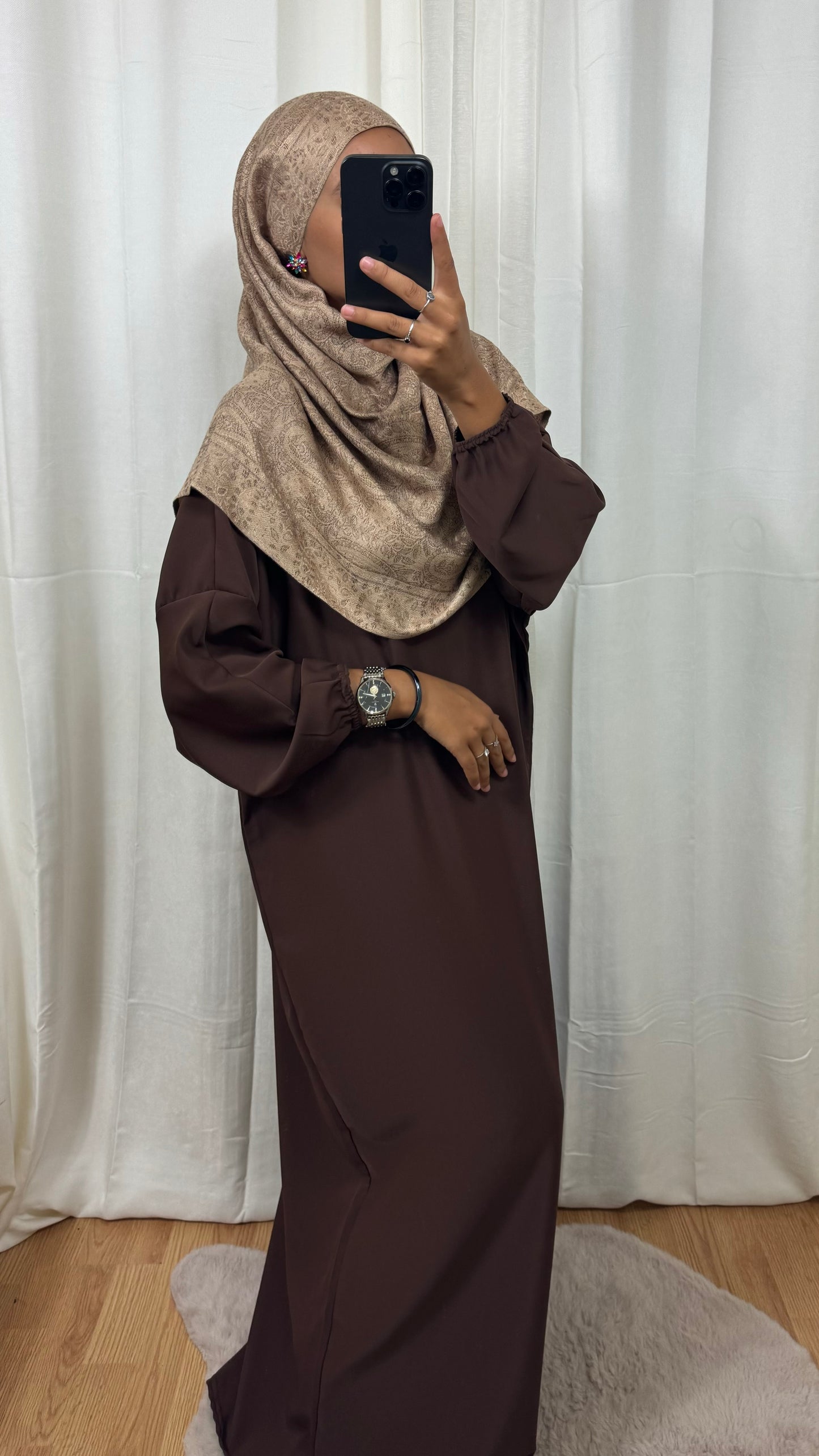 ABAYA BASIC - CHOCOLAT