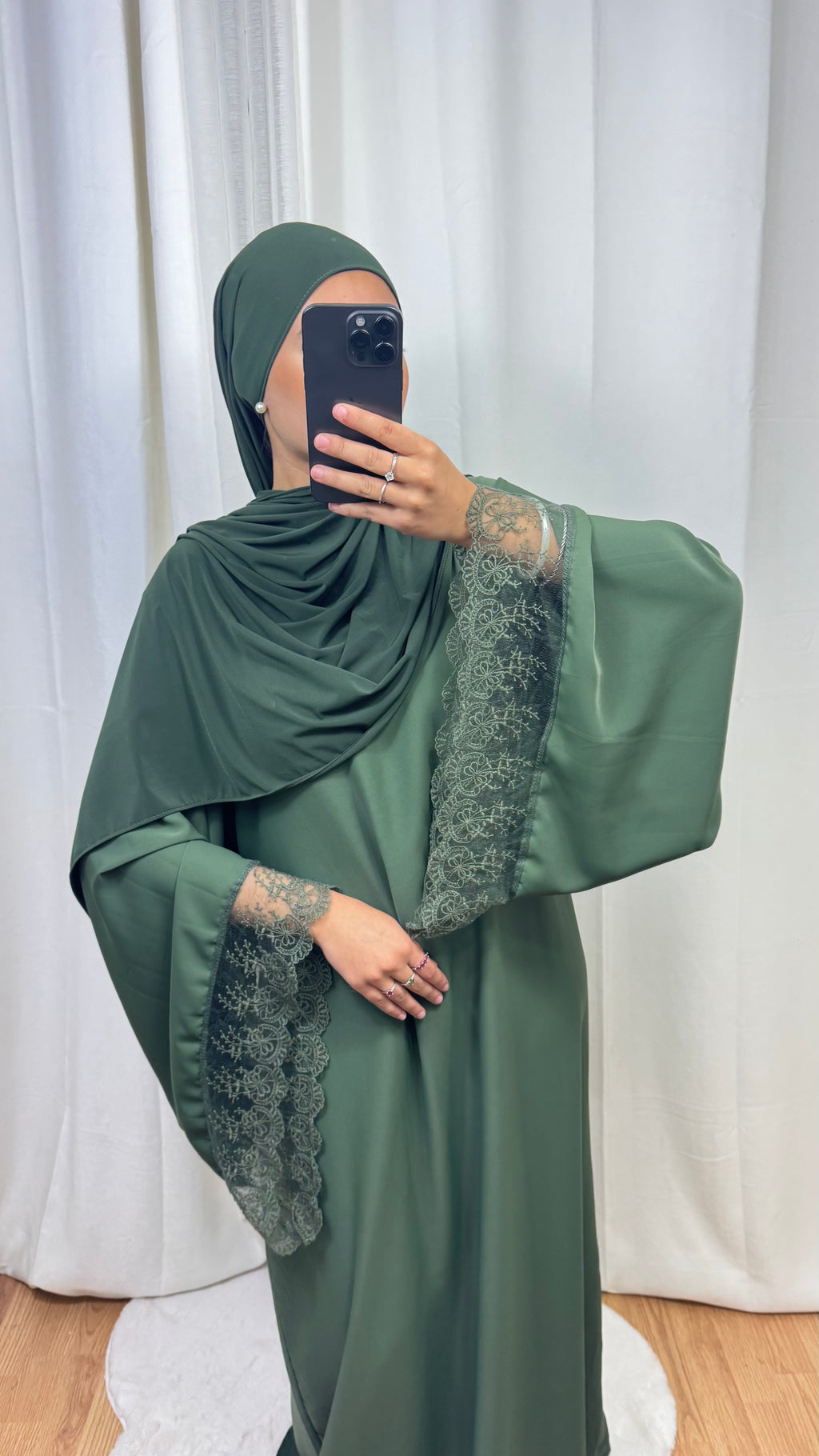 ABAYA DENTELLE - KAKI